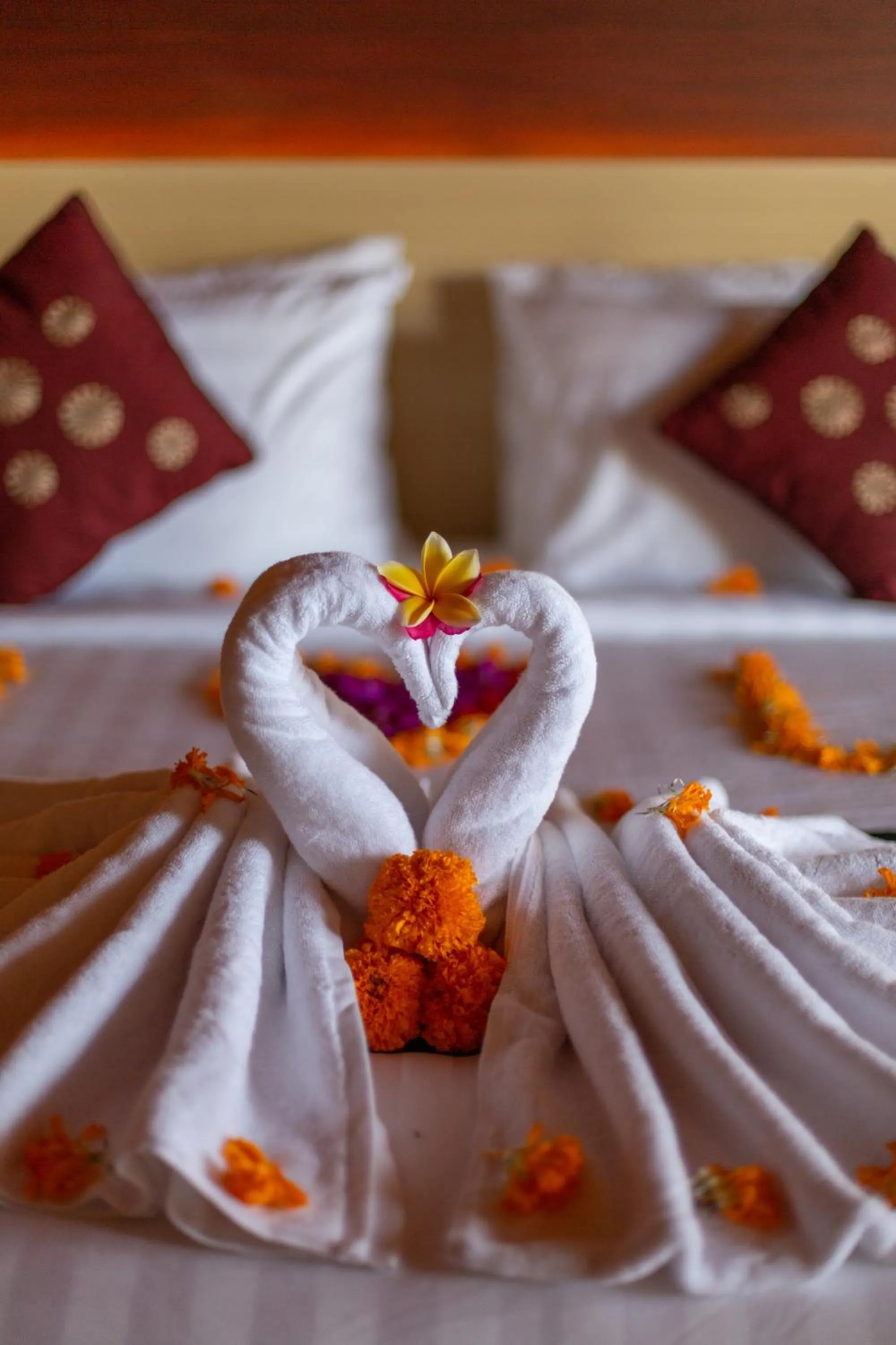 Bed in Sunrise Cottage