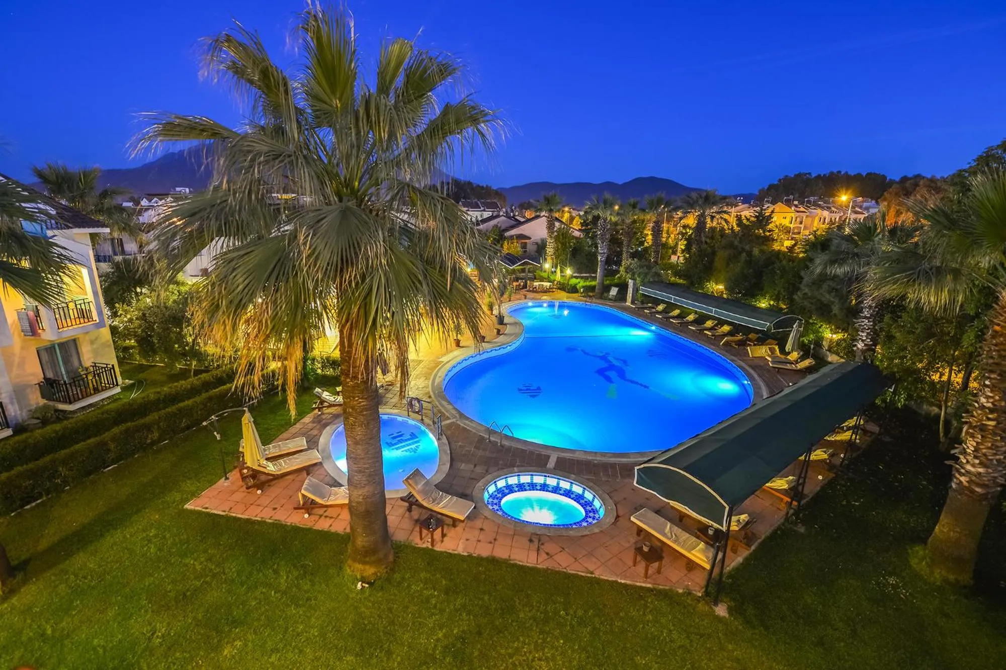 Pool view in Rebin Beach Hotel