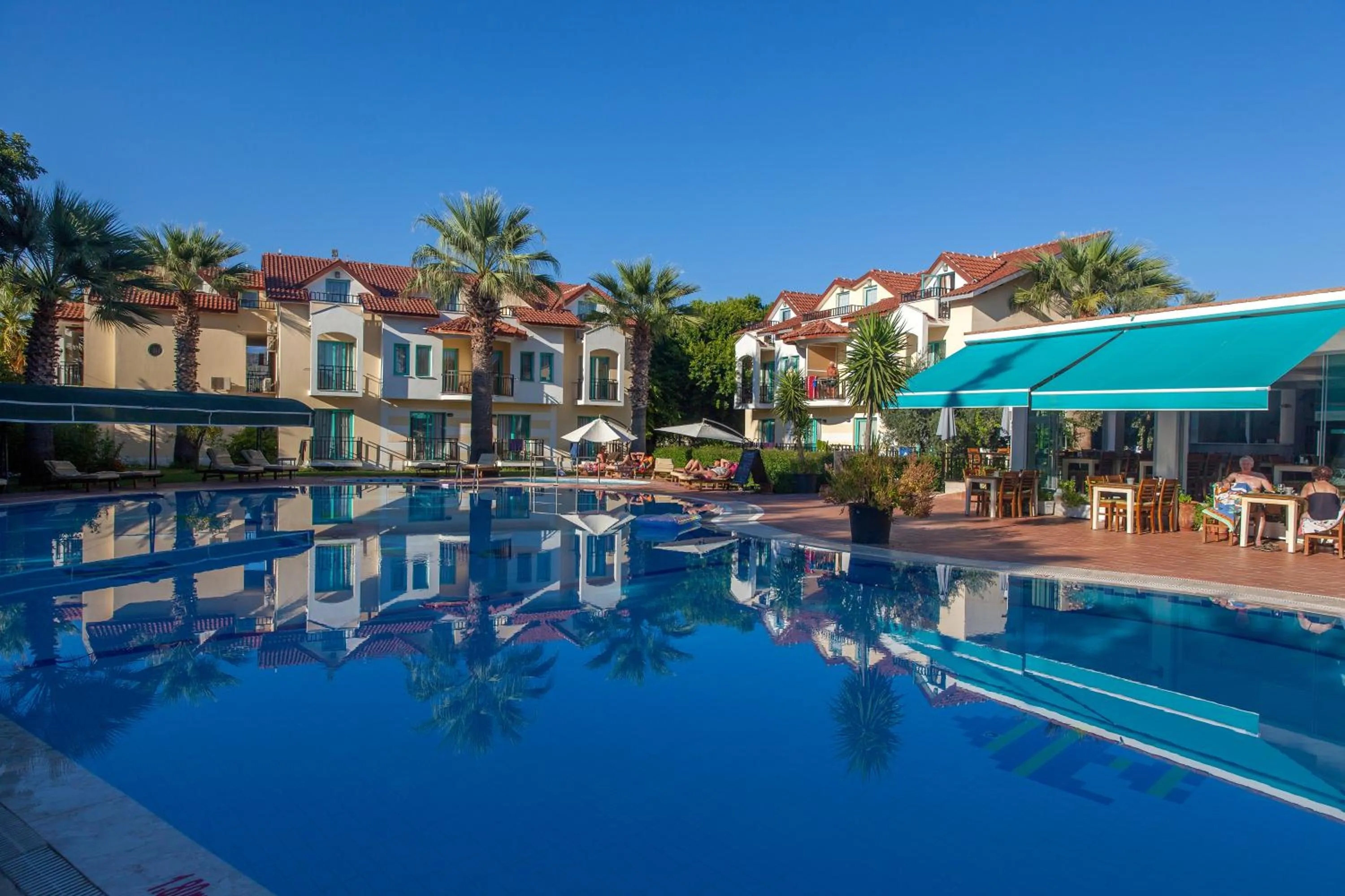 Pool view in Rebin Beach Hotel