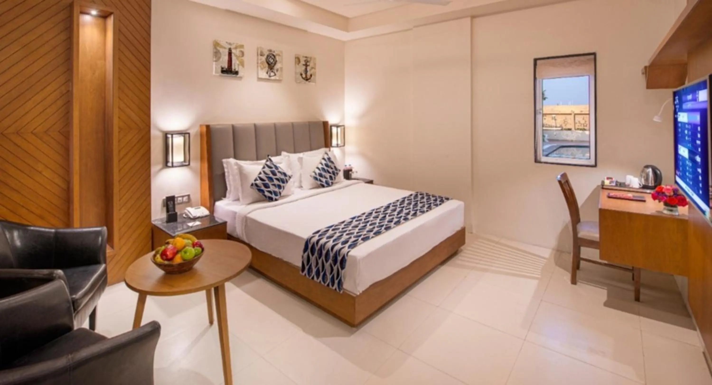 View (from property/room), Bed in Lords Inn Jamnagar -Motikhavdi