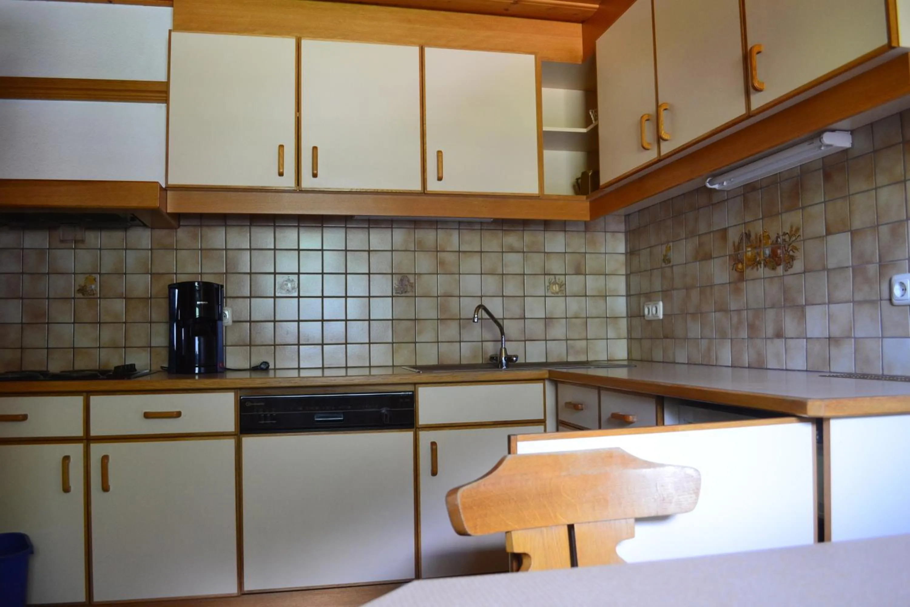 Kitchen or kitchenette in Gästehaus Judith