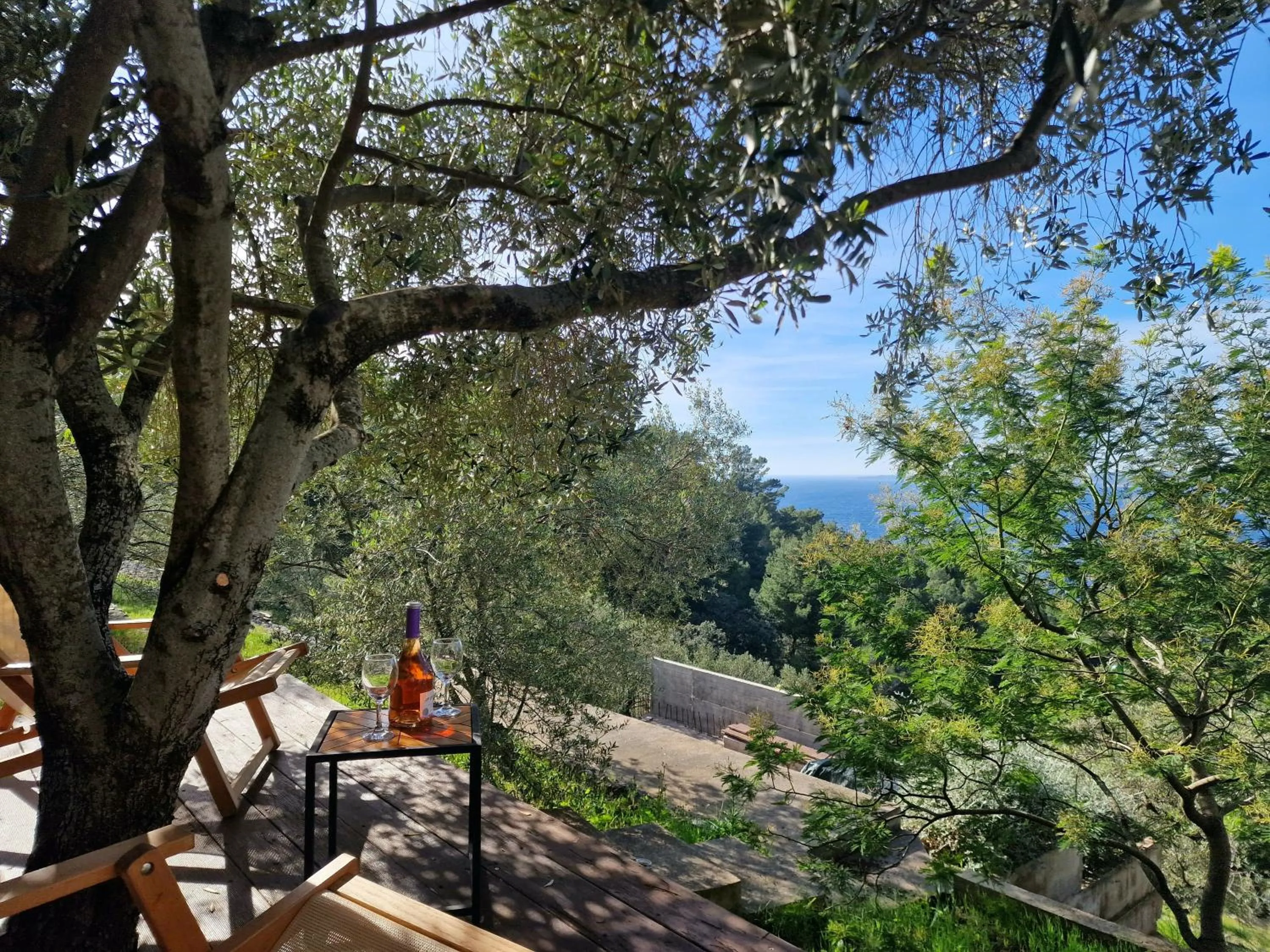 Balcony/Terrace in Holiday home Maslinova