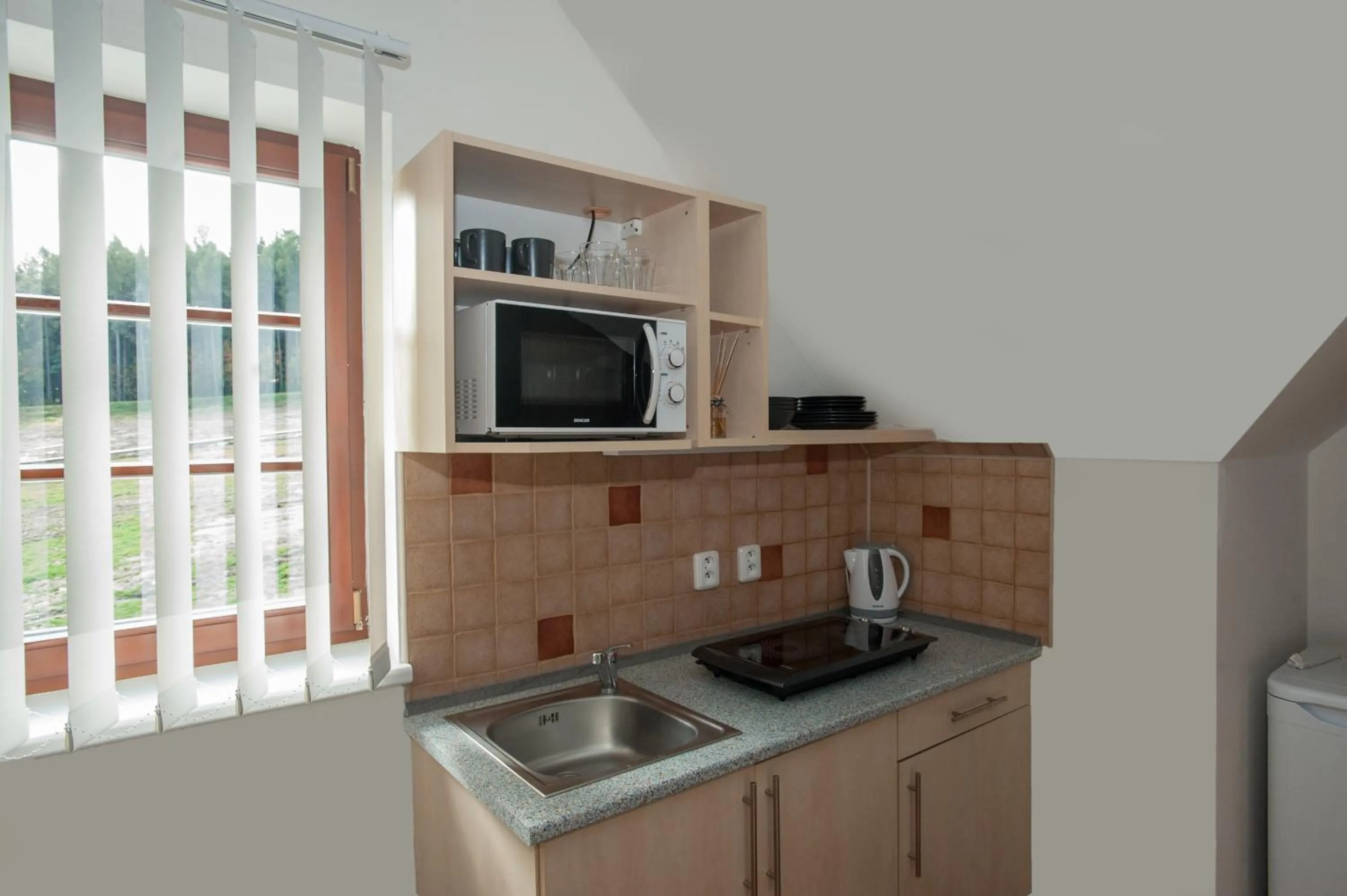 Kitchen or kitchenette in Čerti Apartmány