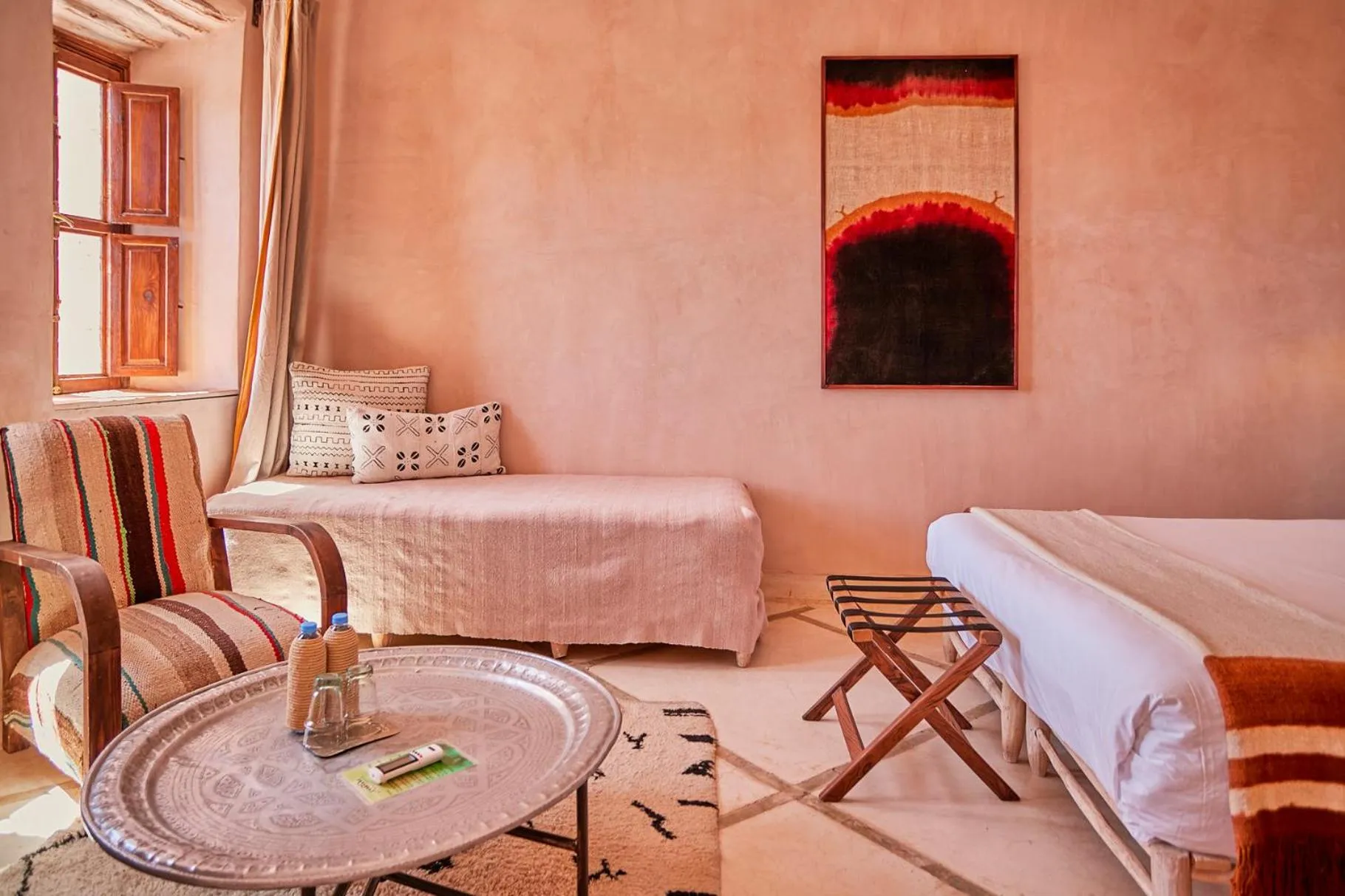 Bed in Riad Caravane
