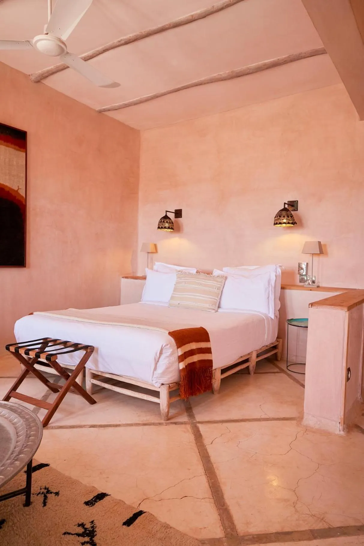 Bed in Riad Caravane