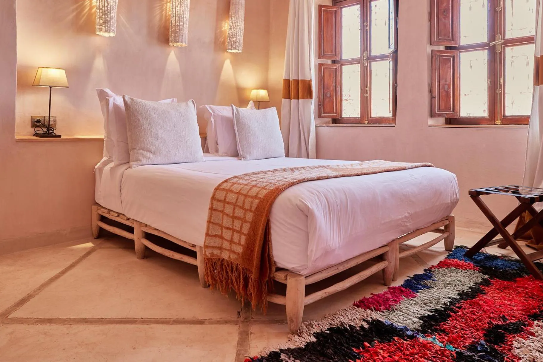 Bed in Riad Caravane
