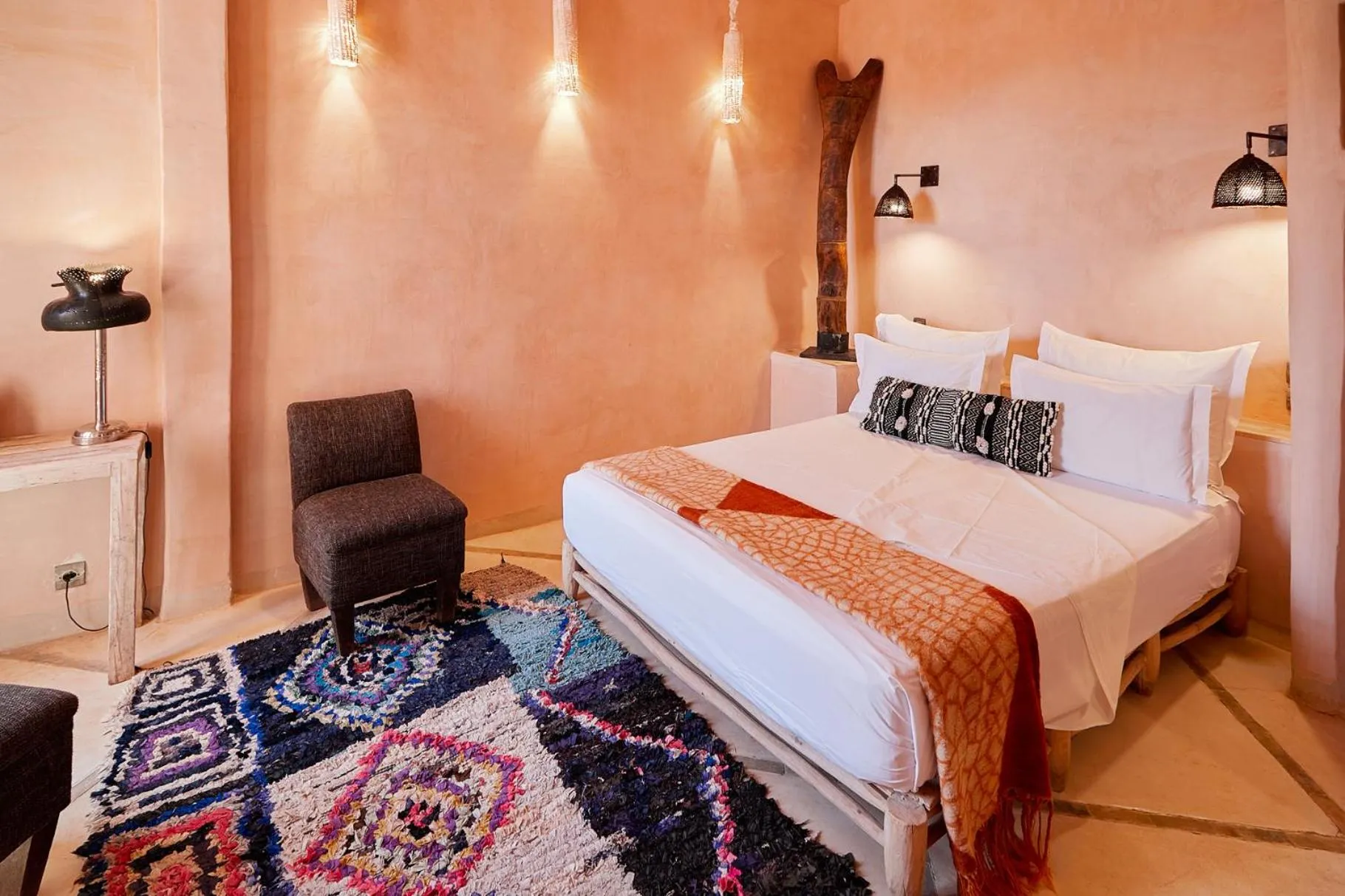 Bed in Riad Caravane