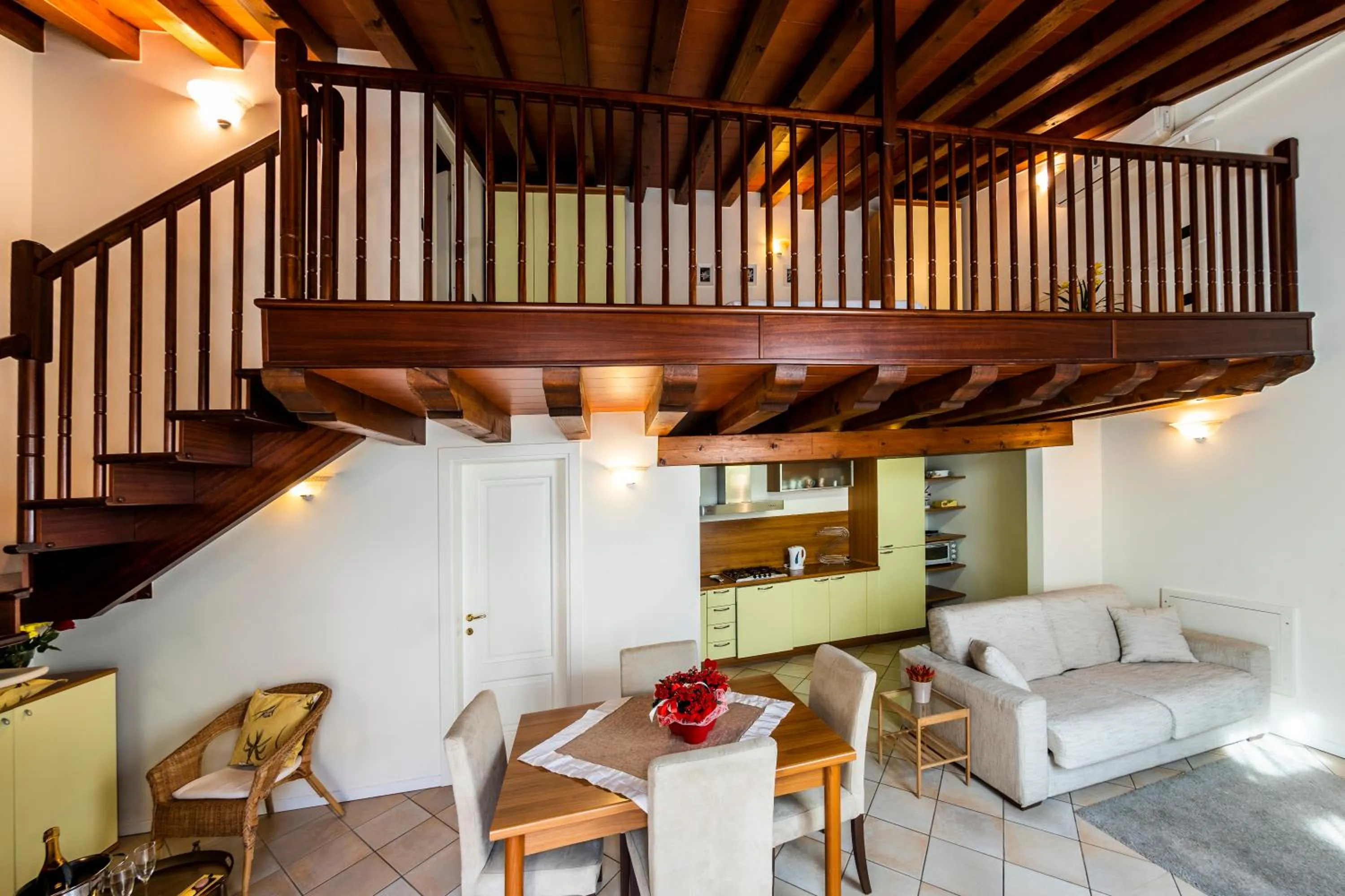 Seating area in Flowers Apartments