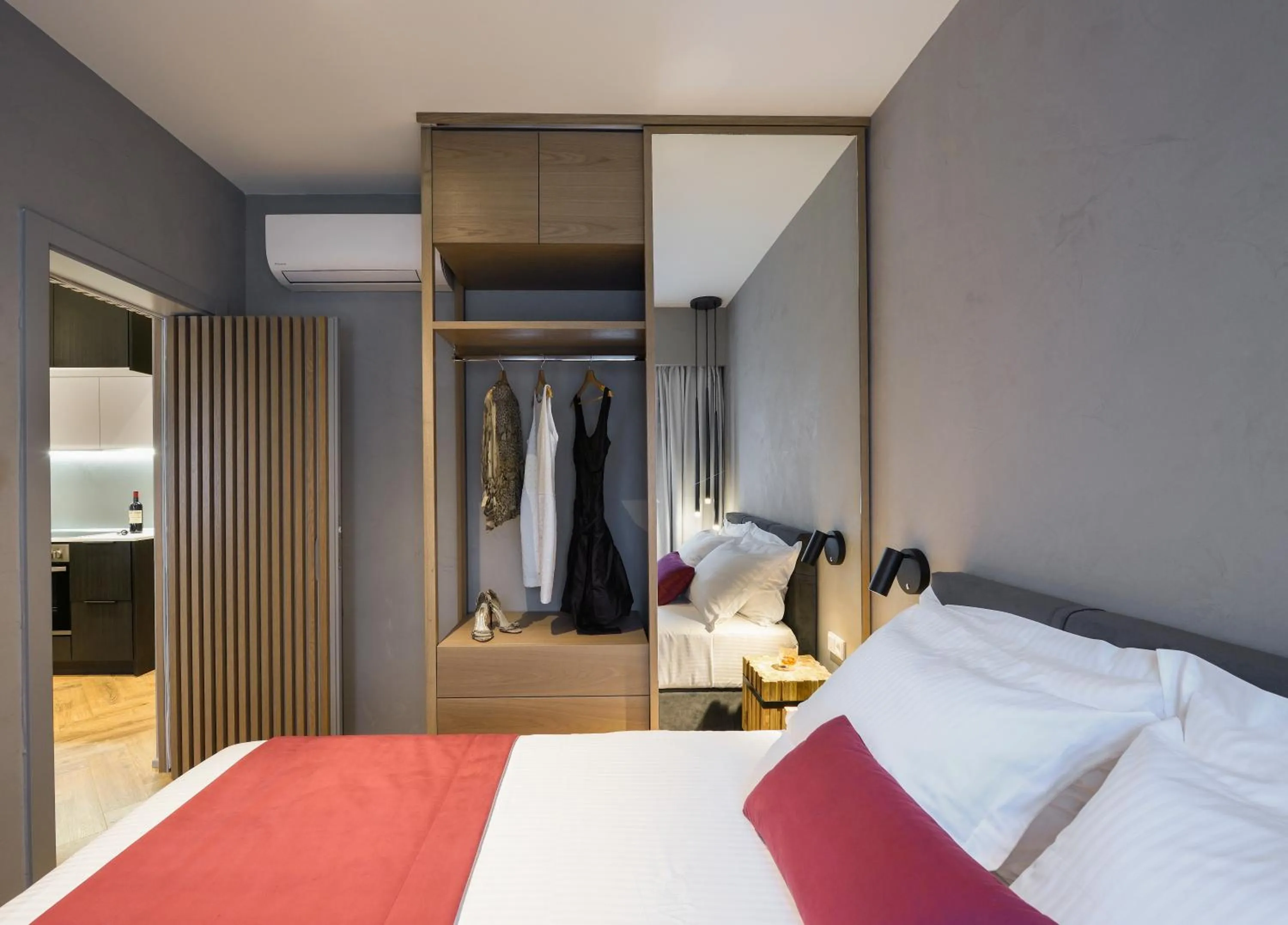 Bed in Olvios Luxury Suites