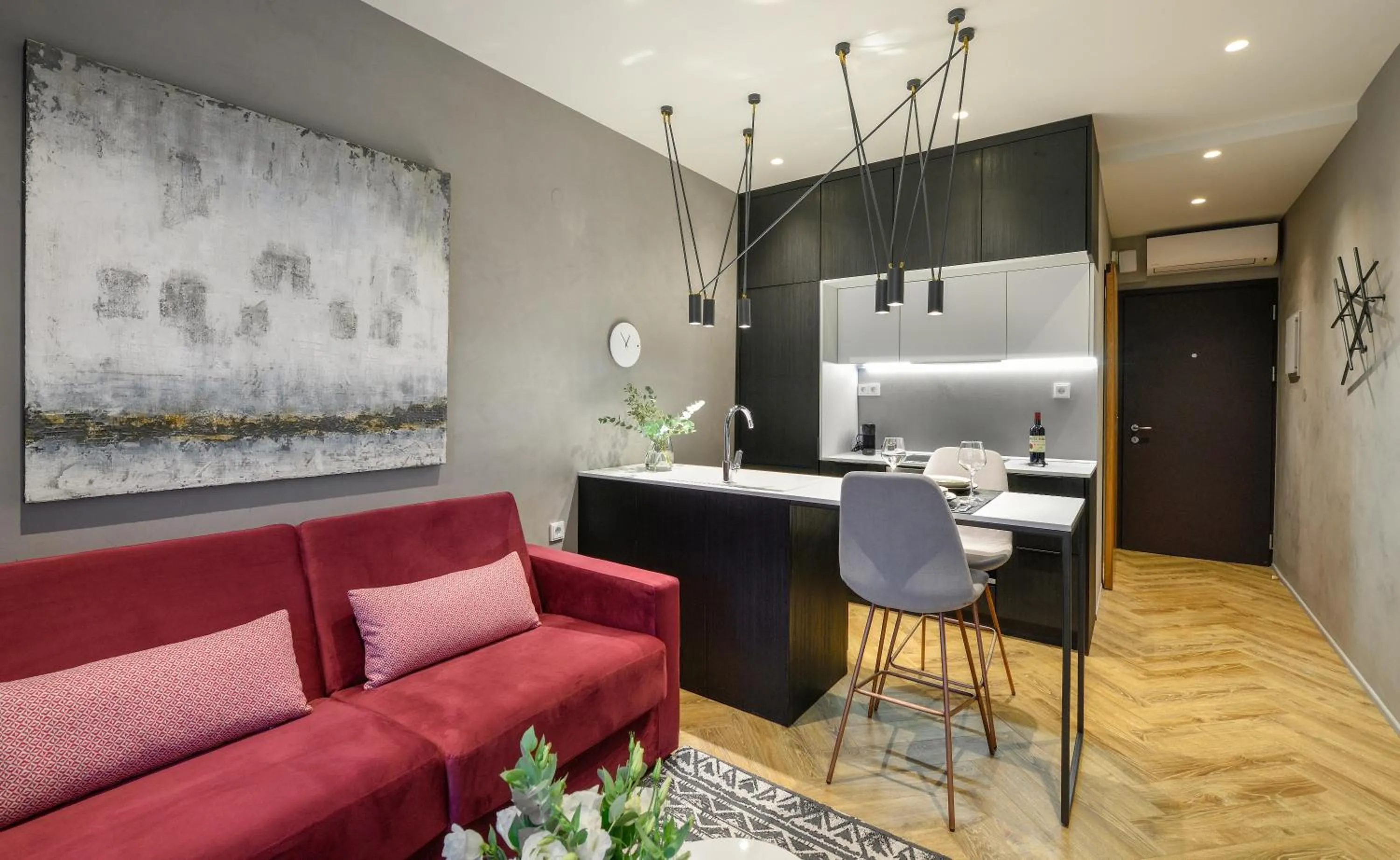 Kitchen or kitchenette in Olvios Luxury Suites