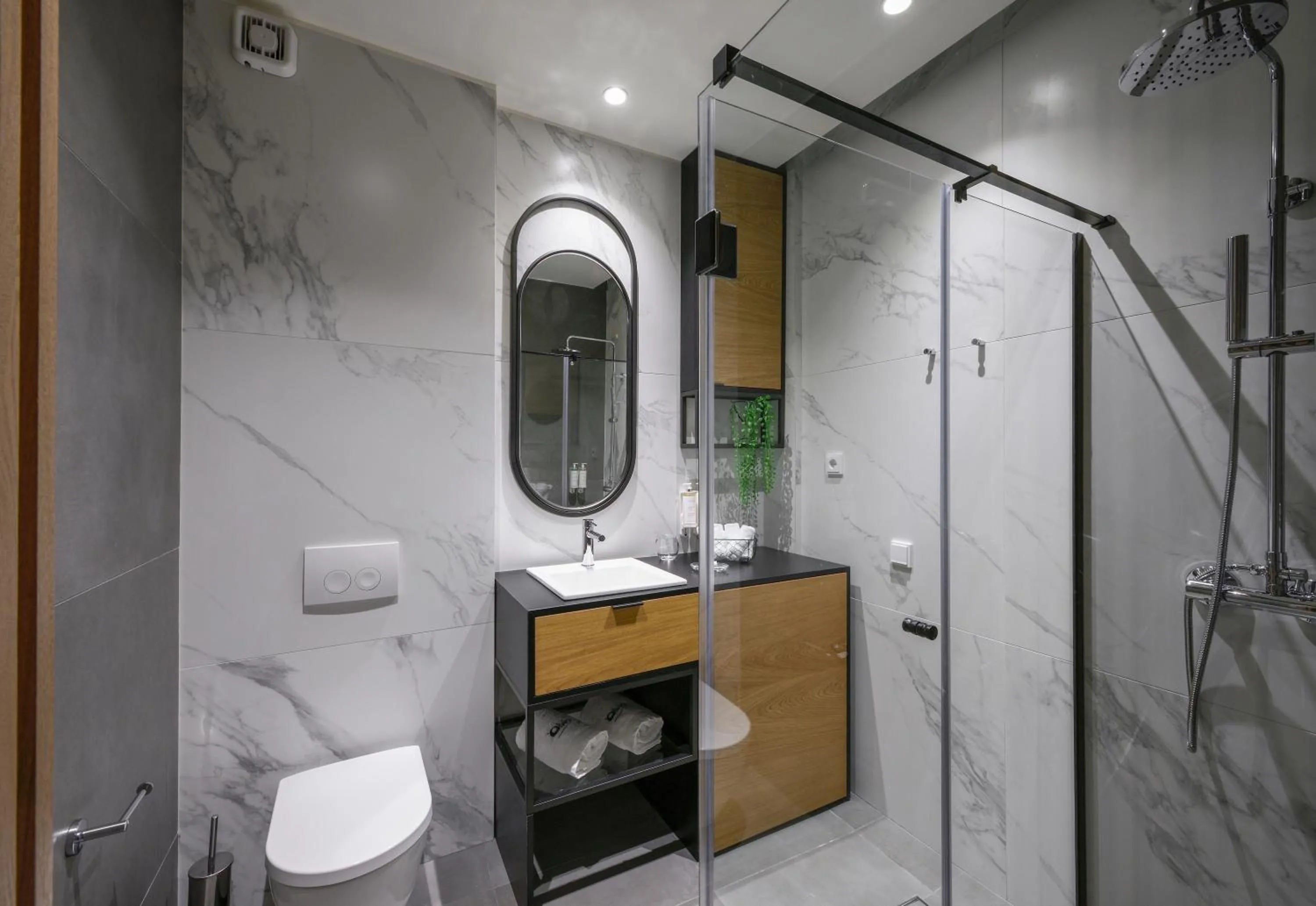 Shower in Olvios Luxury Suites