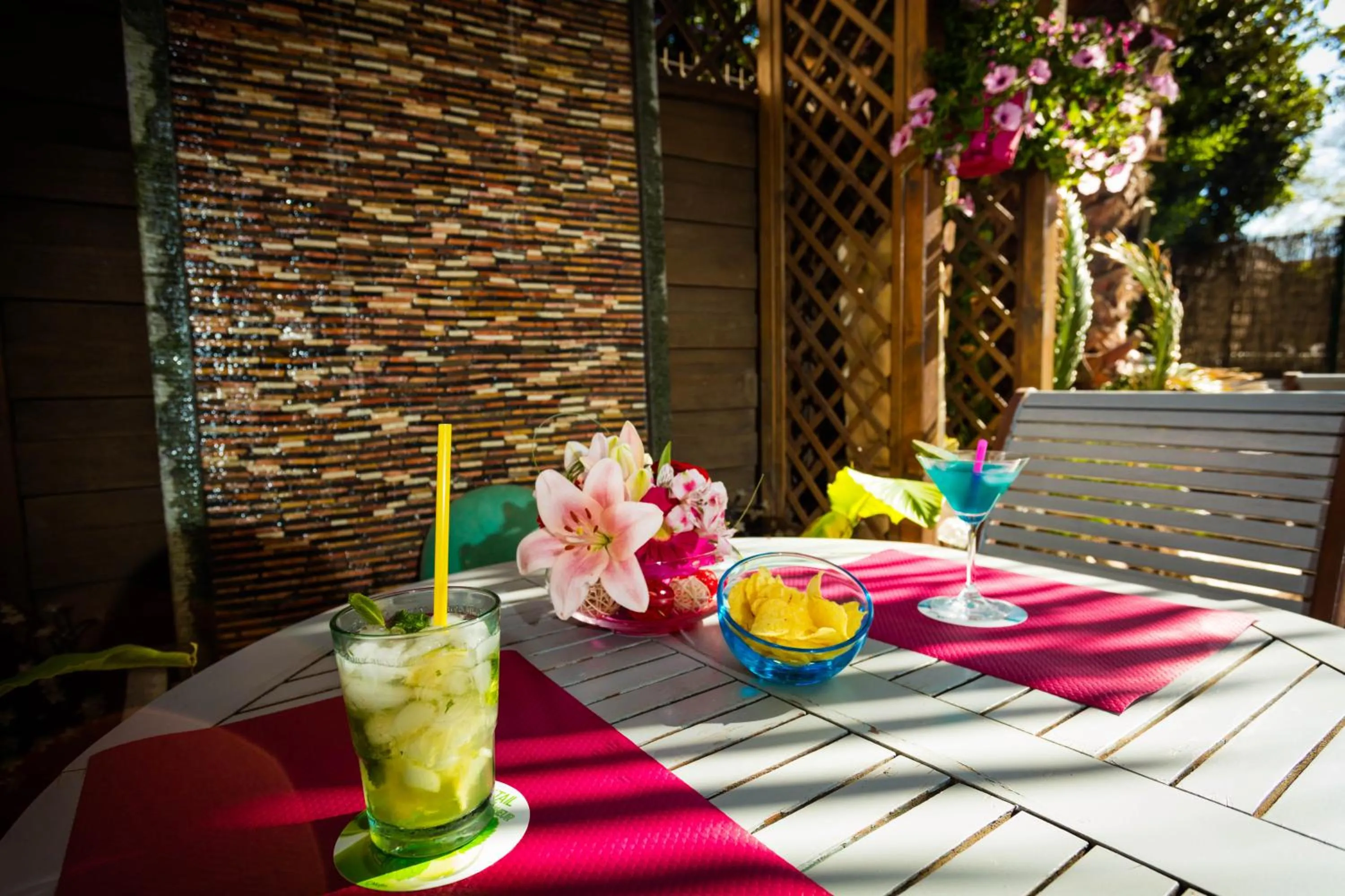 Lounge or bar in Logis Hôtel Les Grenadines