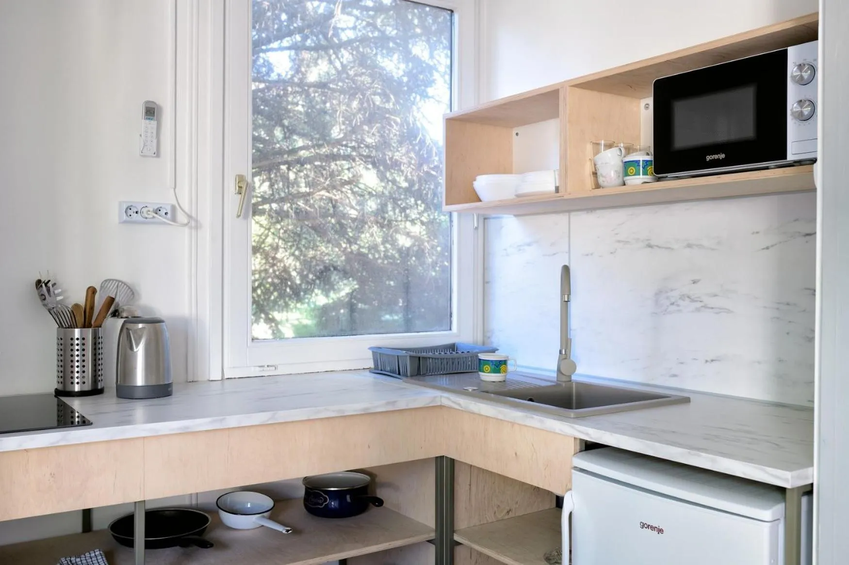 Kitchen or kitchenette in Parti Üdülő