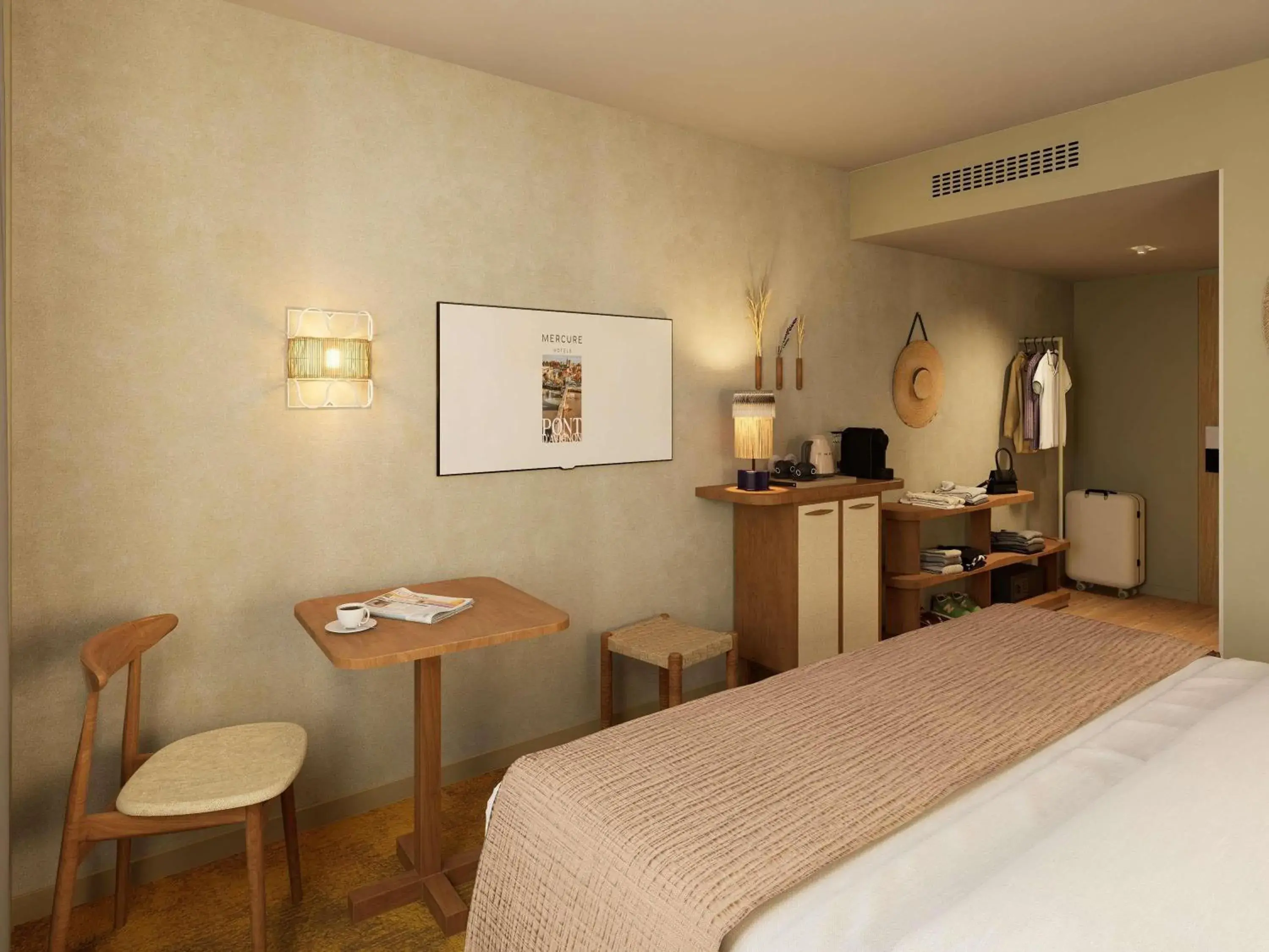 Bedroom, Bed in Mercure Pont d’Avignon Centre Bedroom, Bed in Mercure Pont d’Avignon Centre