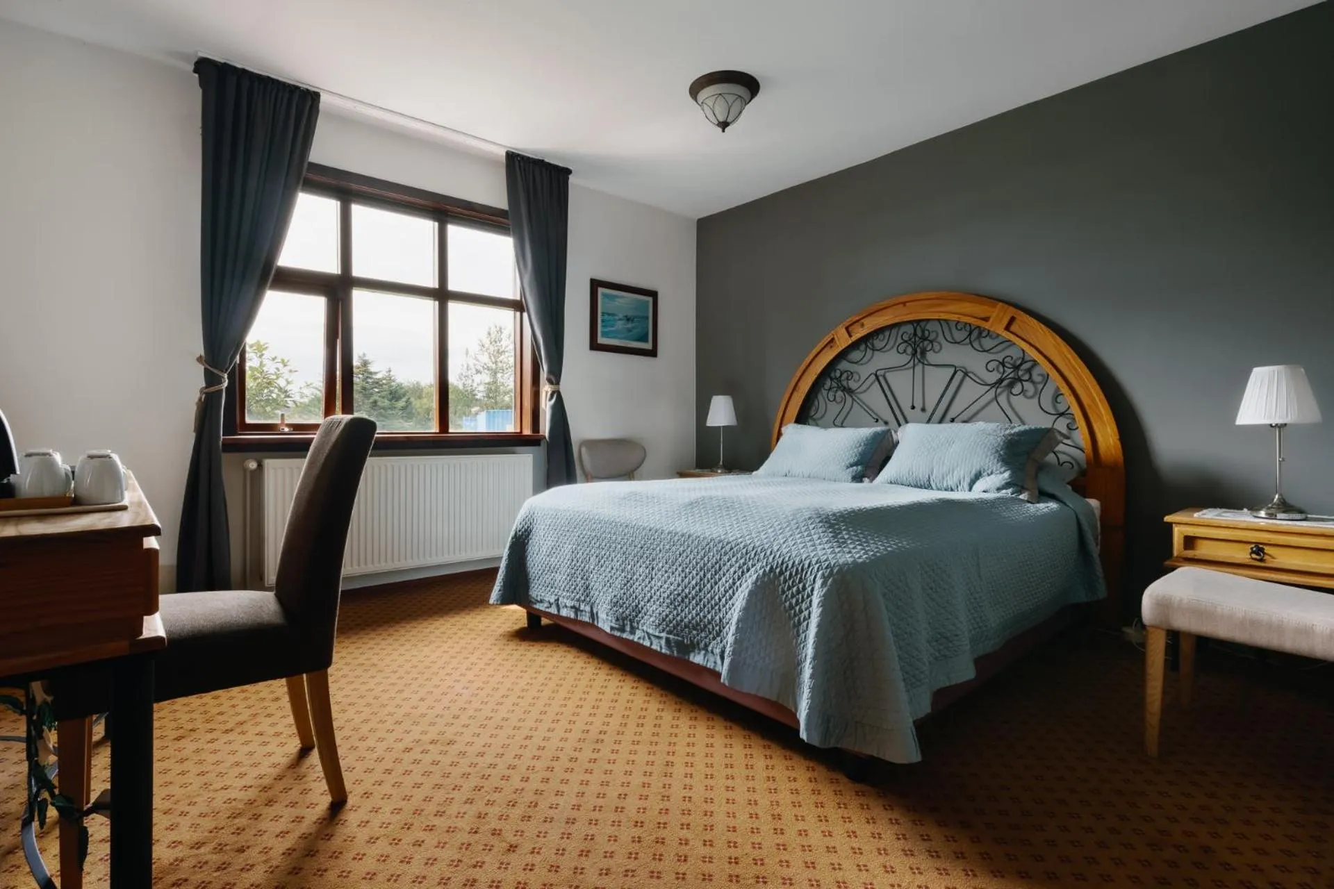 Bed in Hotel Kriunes