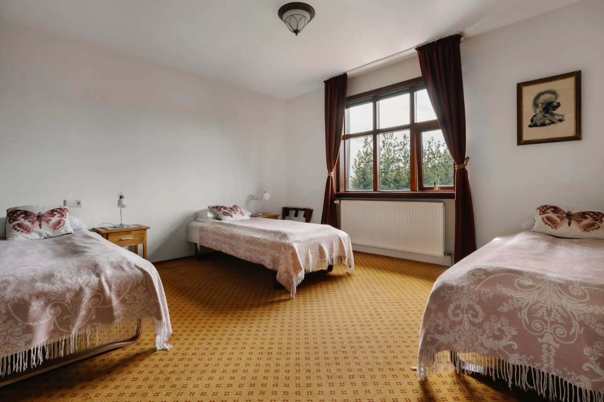 Bed in Hotel Kriunes