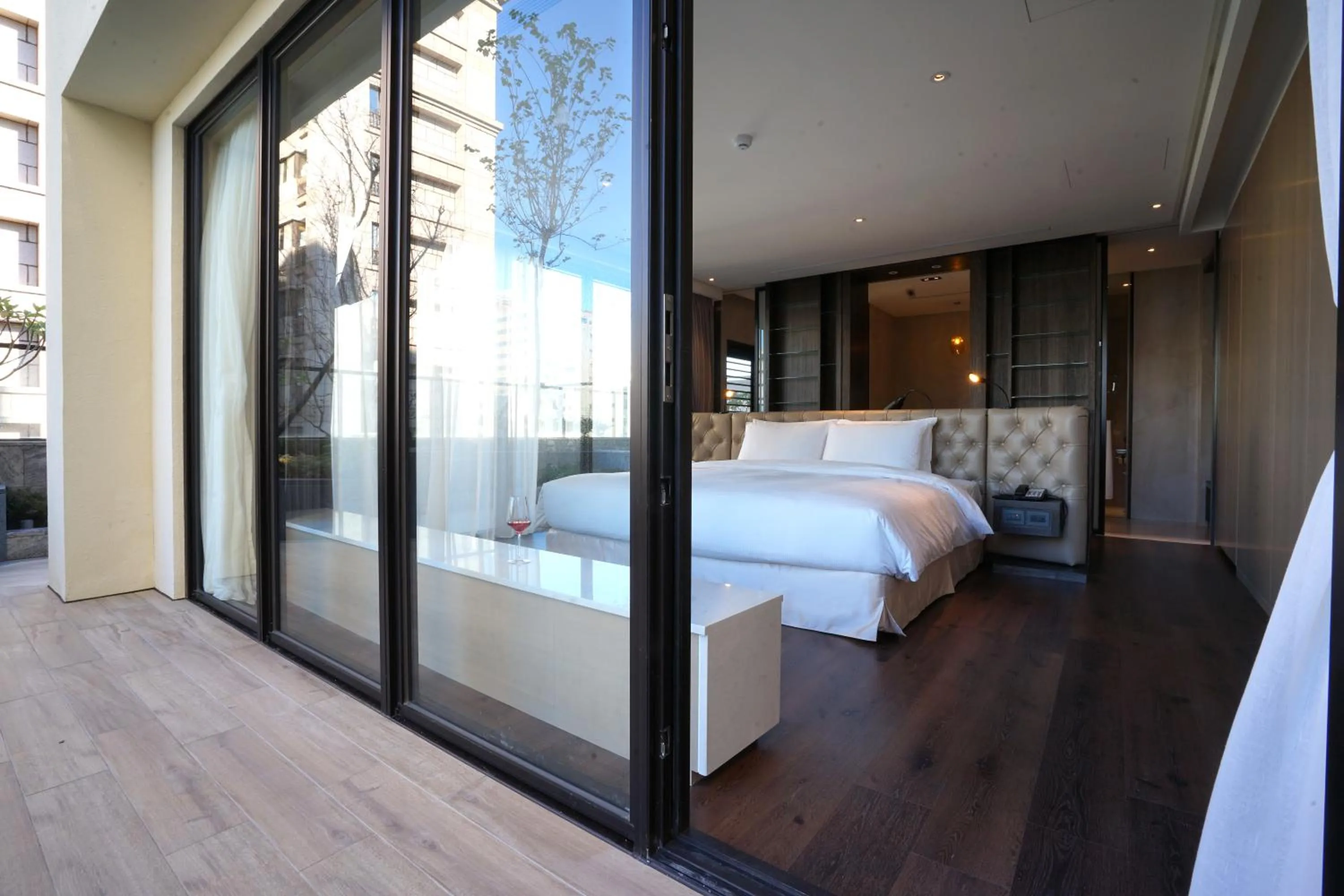 Photo of the whole room, Bed in Hotel Mvsa+Michelin 2 Starred Molino de Urdàniz