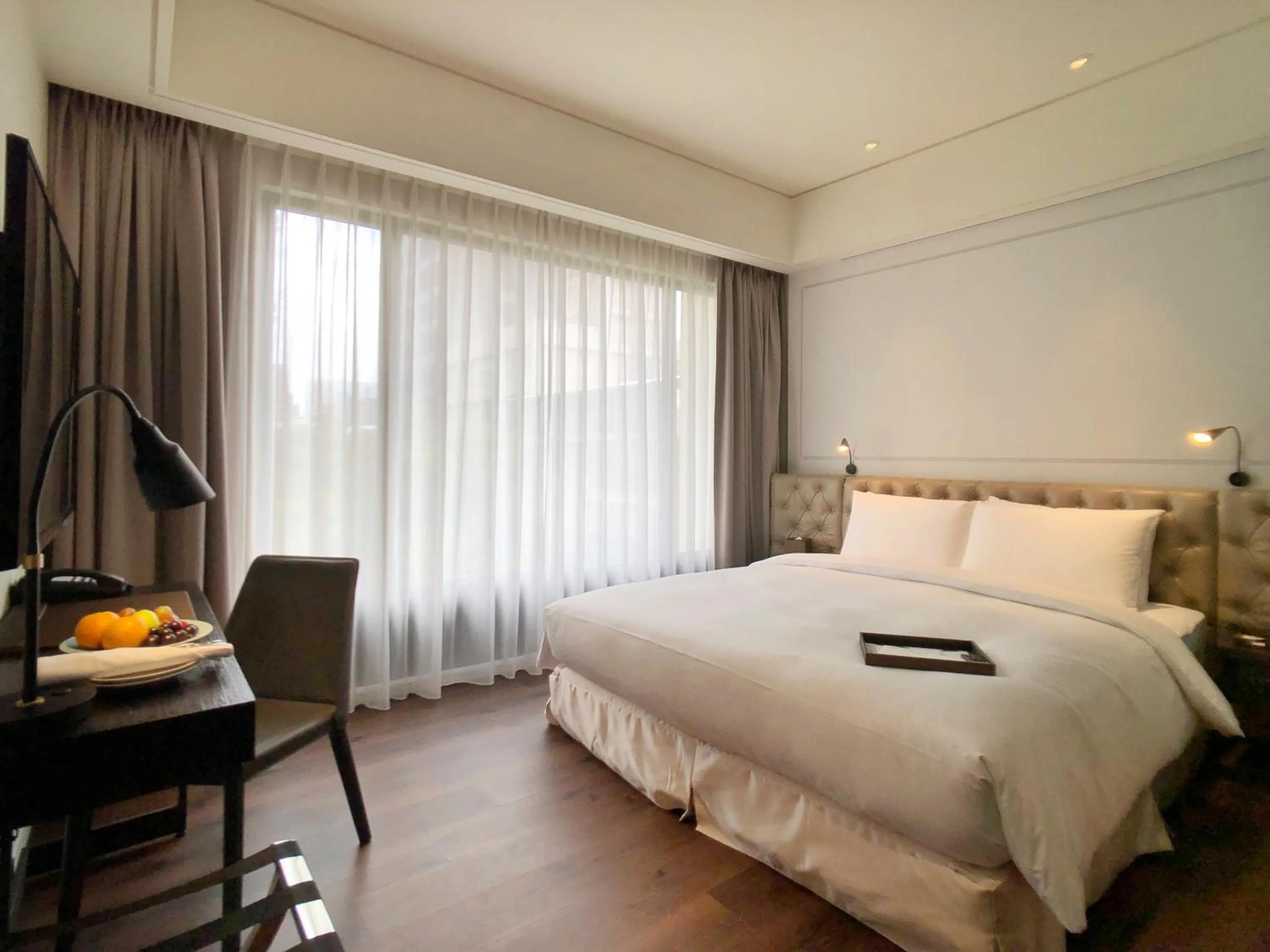 Bed in Hotel Mvsa+Michelin 2 Starred Molino de Urdàniz