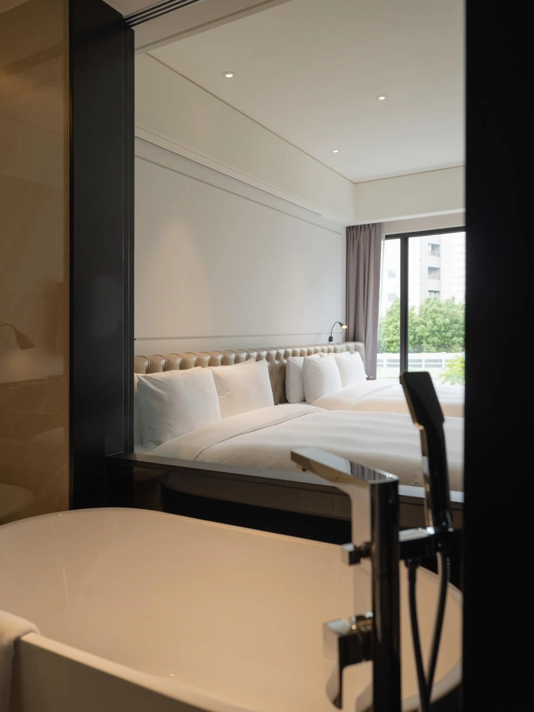 Photo of the whole room, Bed in Hotel Mvsa+Michelin 2 Starred Molino de Urdàniz