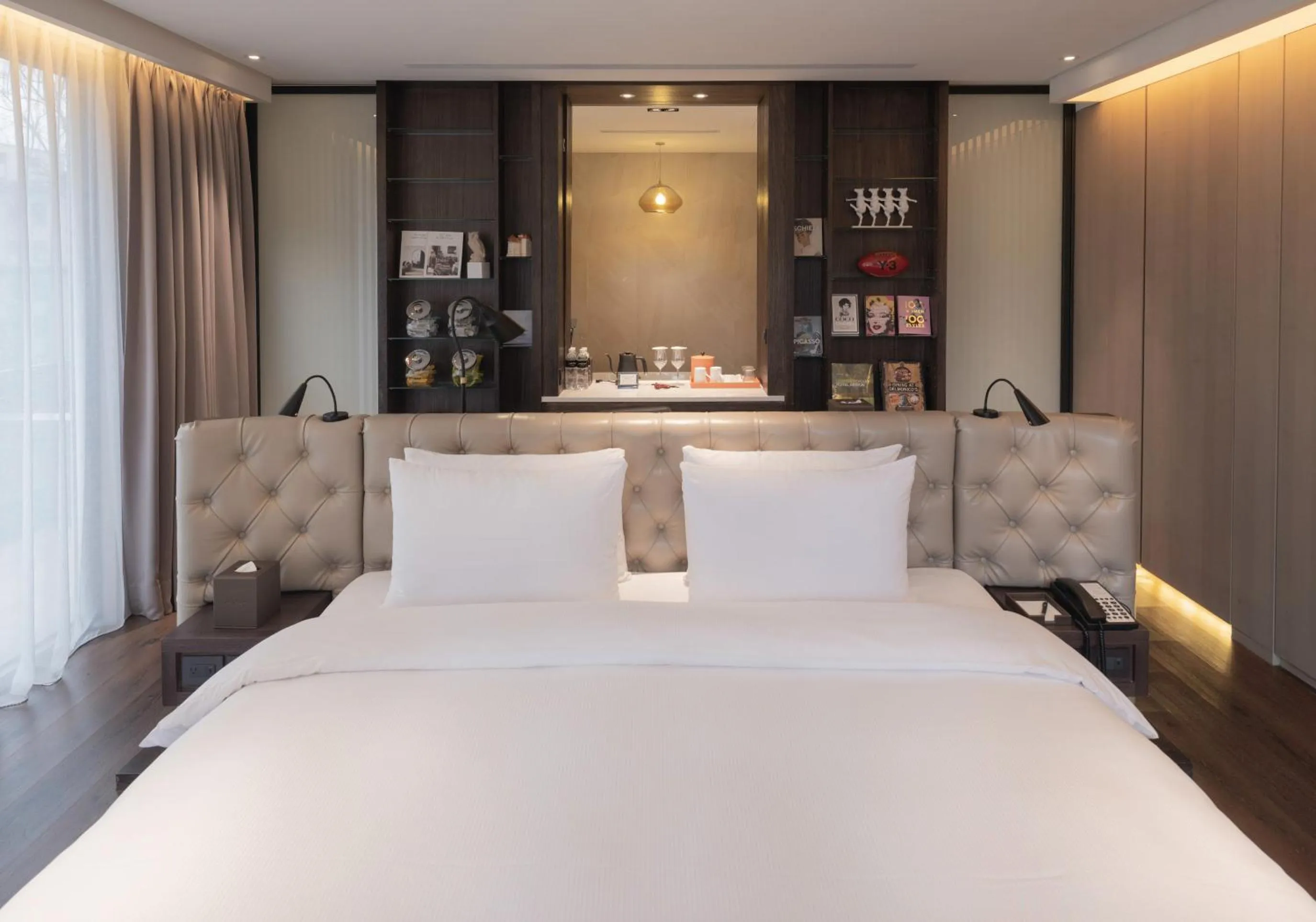 Bed in Hotel Mvsa+Michelin 2 Starred Molino de Urdàniz