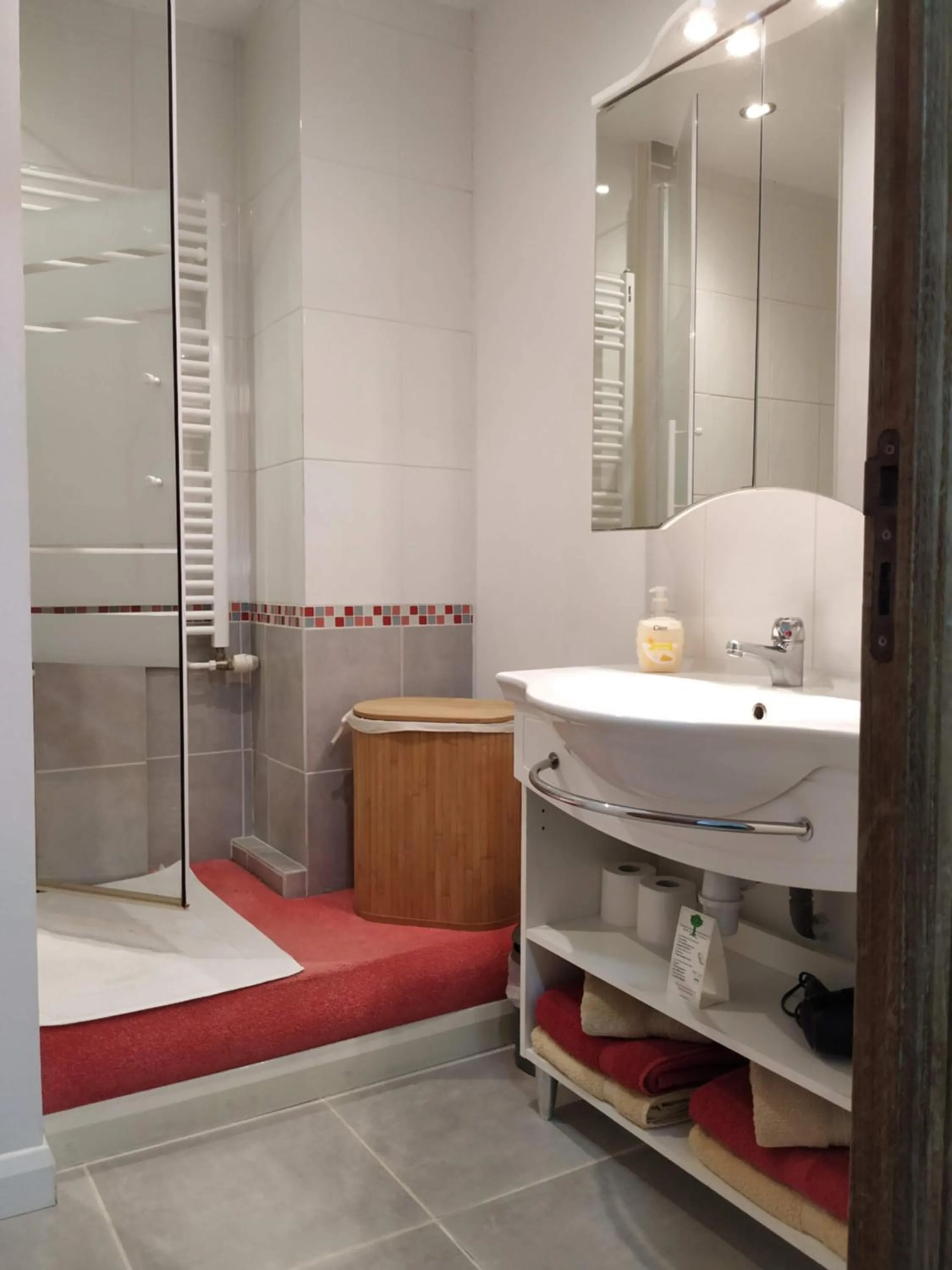 Shower in Le Jardin B&B