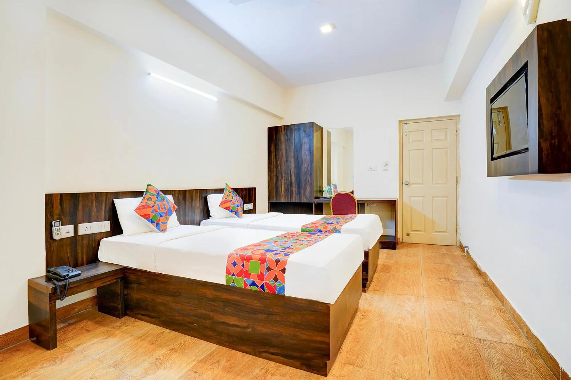 Bed in FabHotel GRK Comforts - Jayanagar