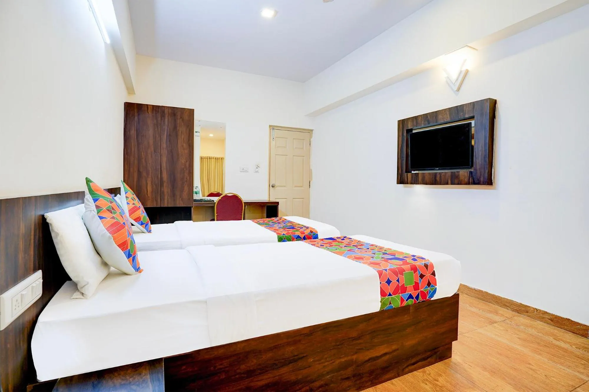 Bed in FabHotel GRK Comforts - Jayanagar