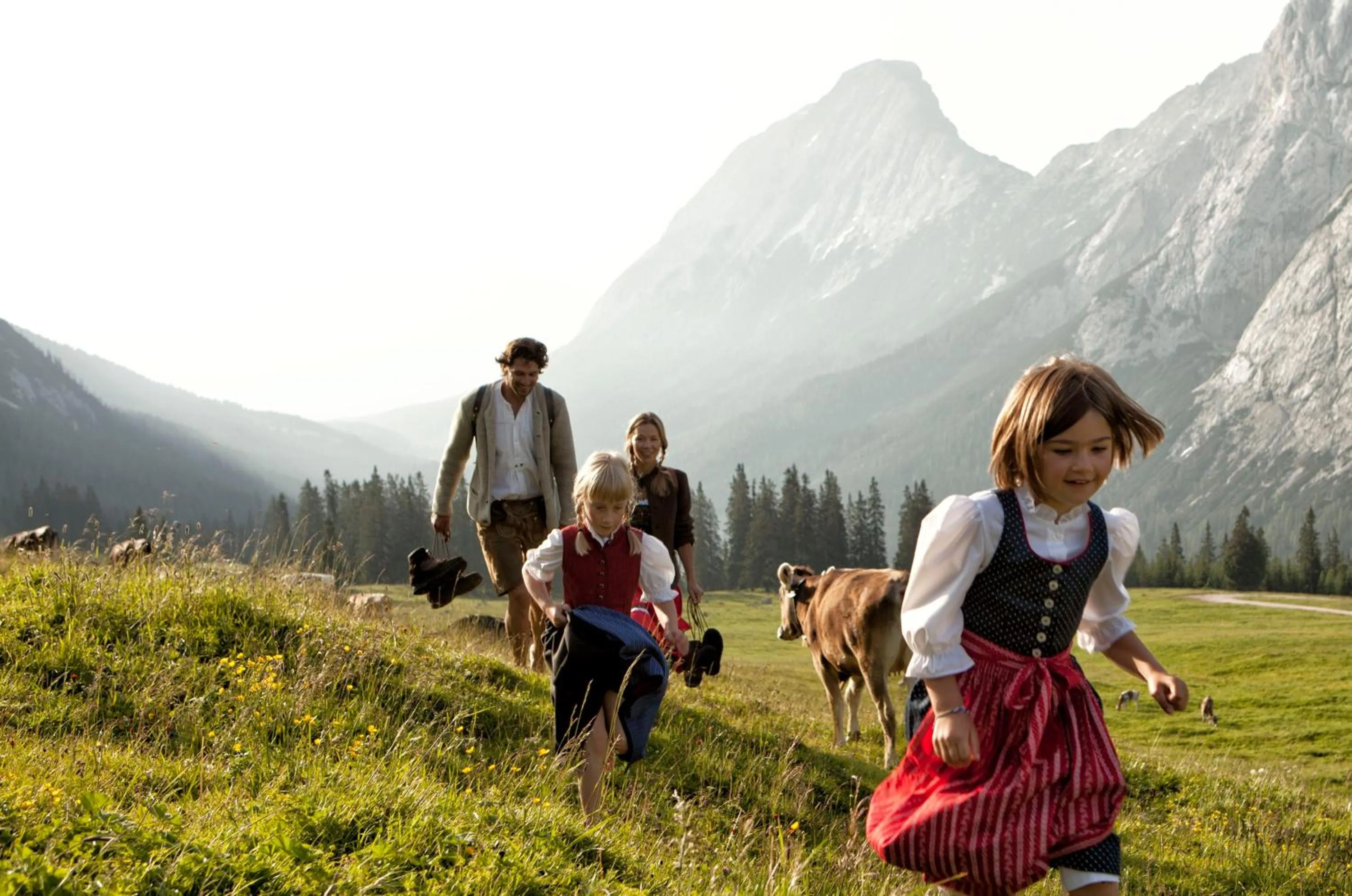 Family in Alpen Appartements Lärchenhof