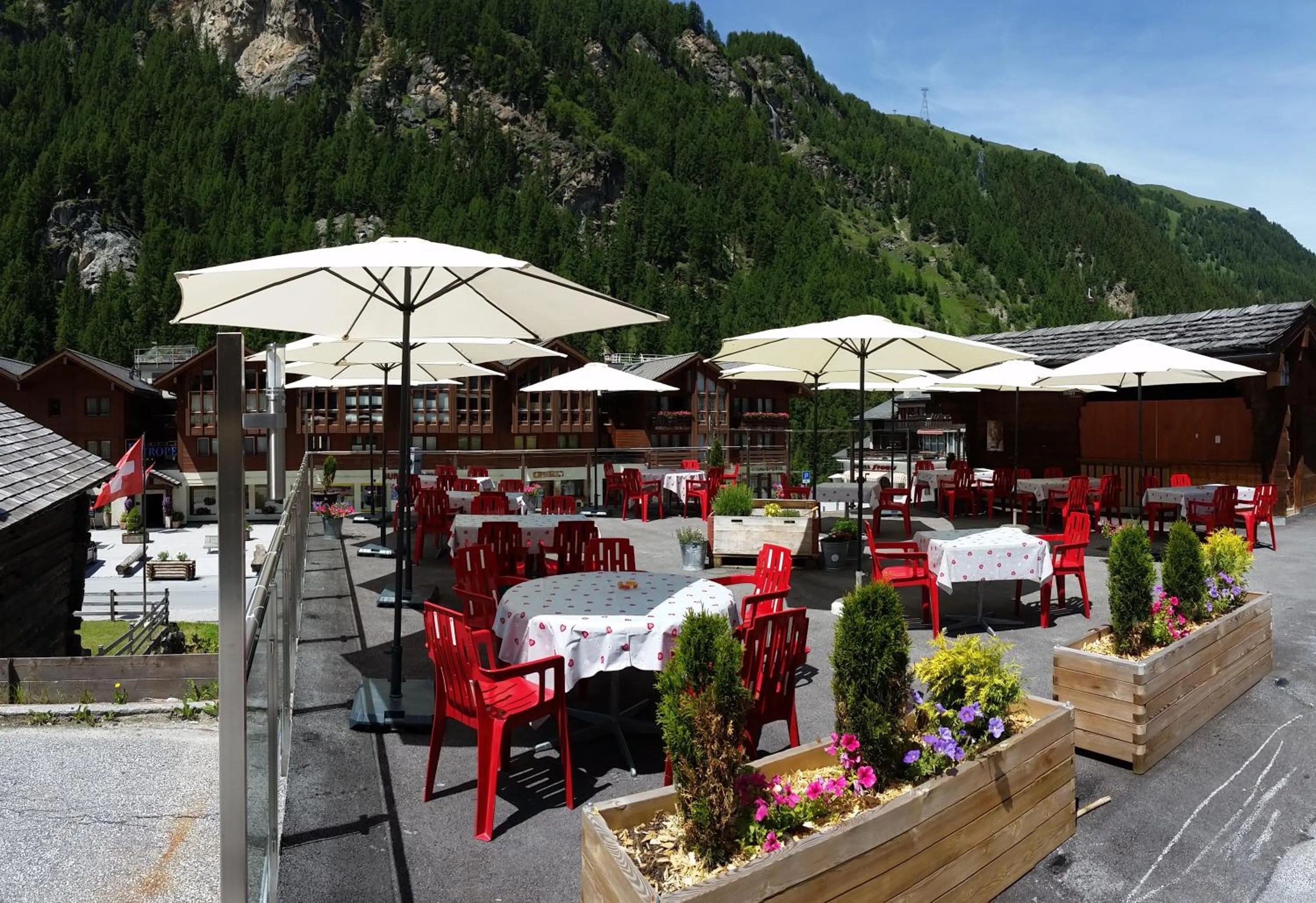 Patio in Pension de la Poste