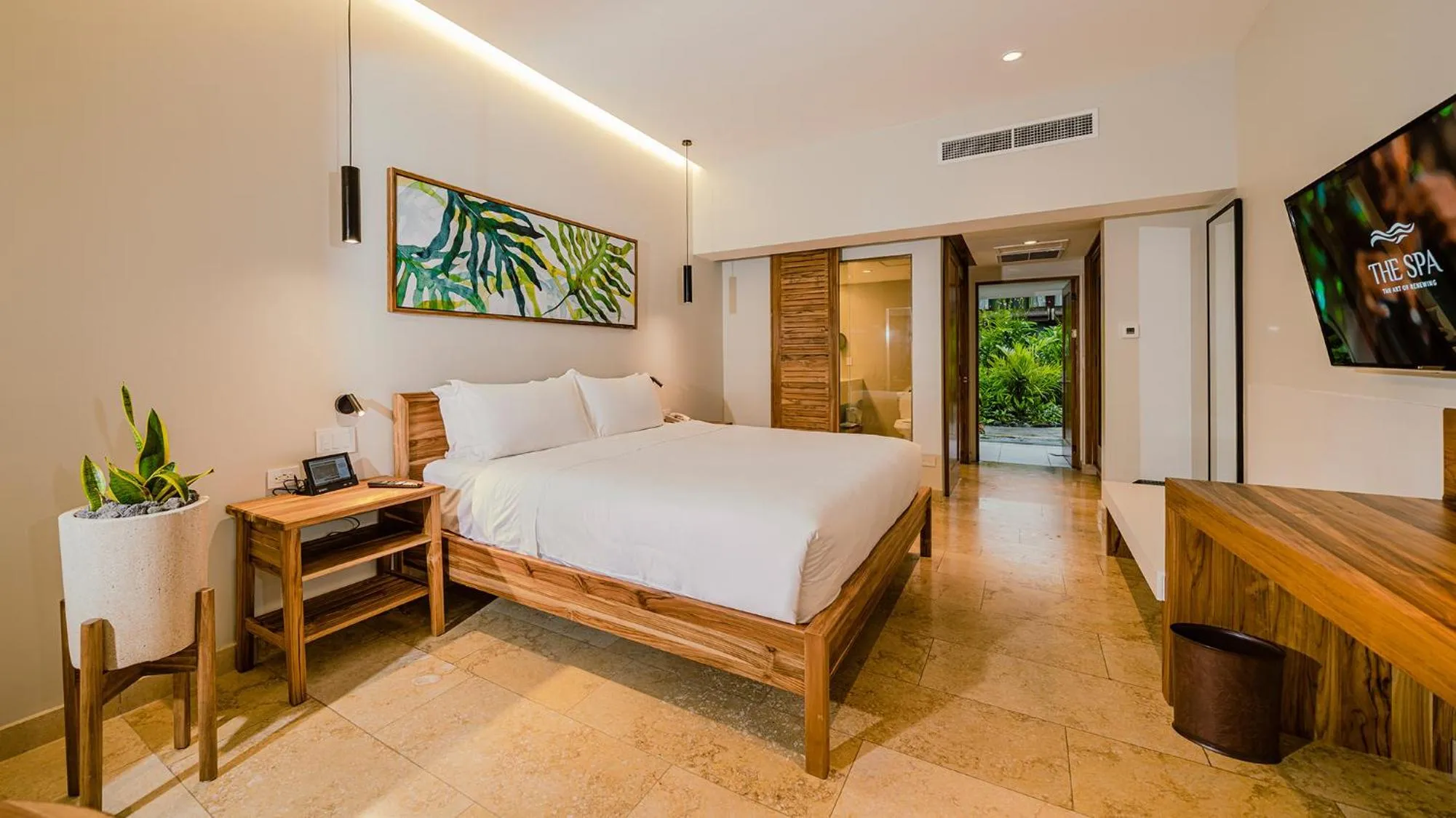 View (from property/room), Bed in Tabacón Thermal Resort & Spa