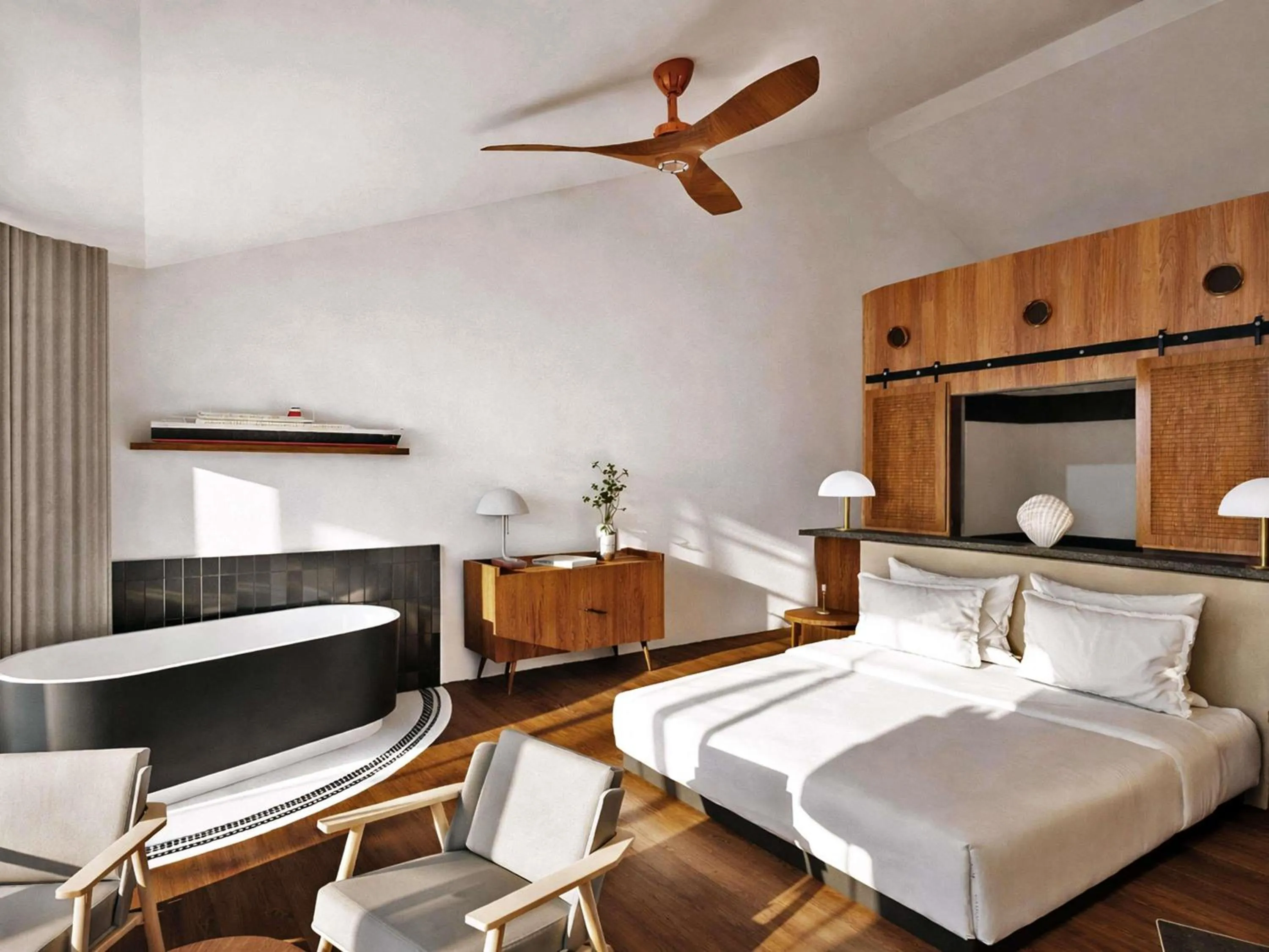 Bedroom, Bed in Côte Ouest Thalasso & Spa Les Sables d'Olonne - MGallery Collection