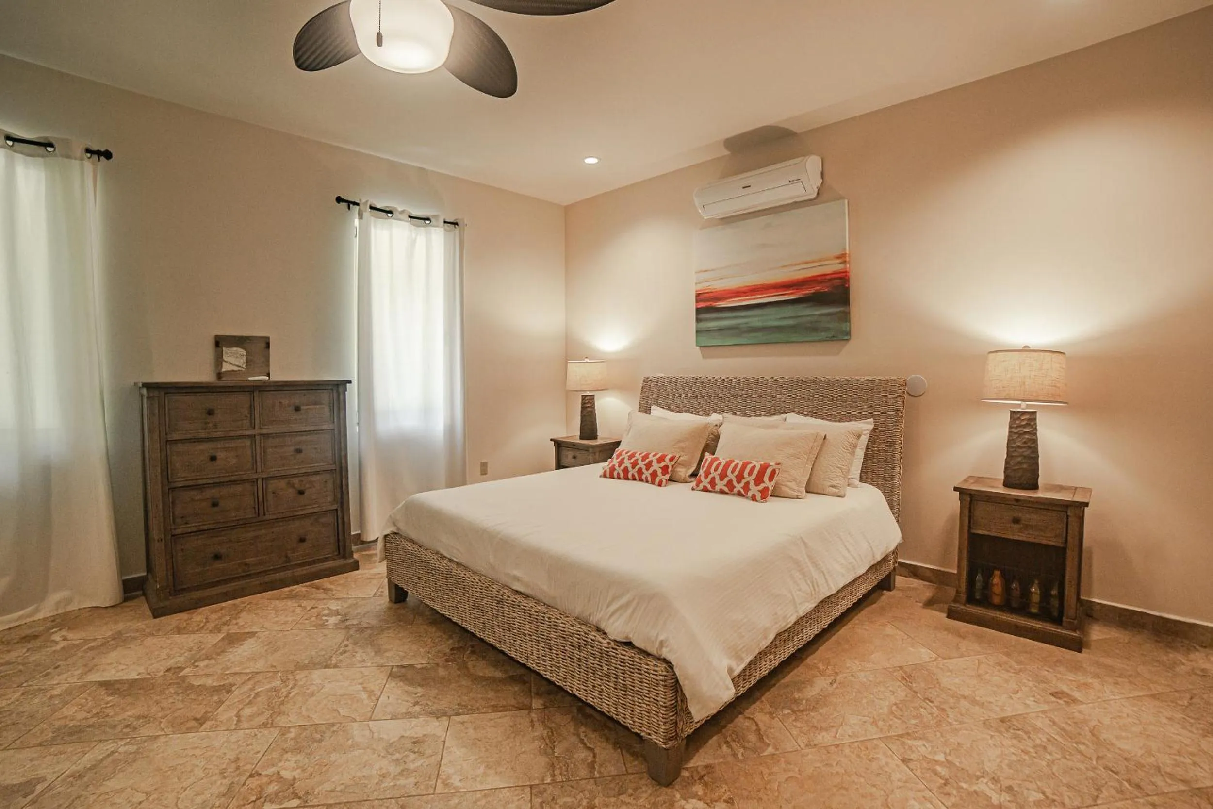 Bed in Red Frog Beach Island Resort