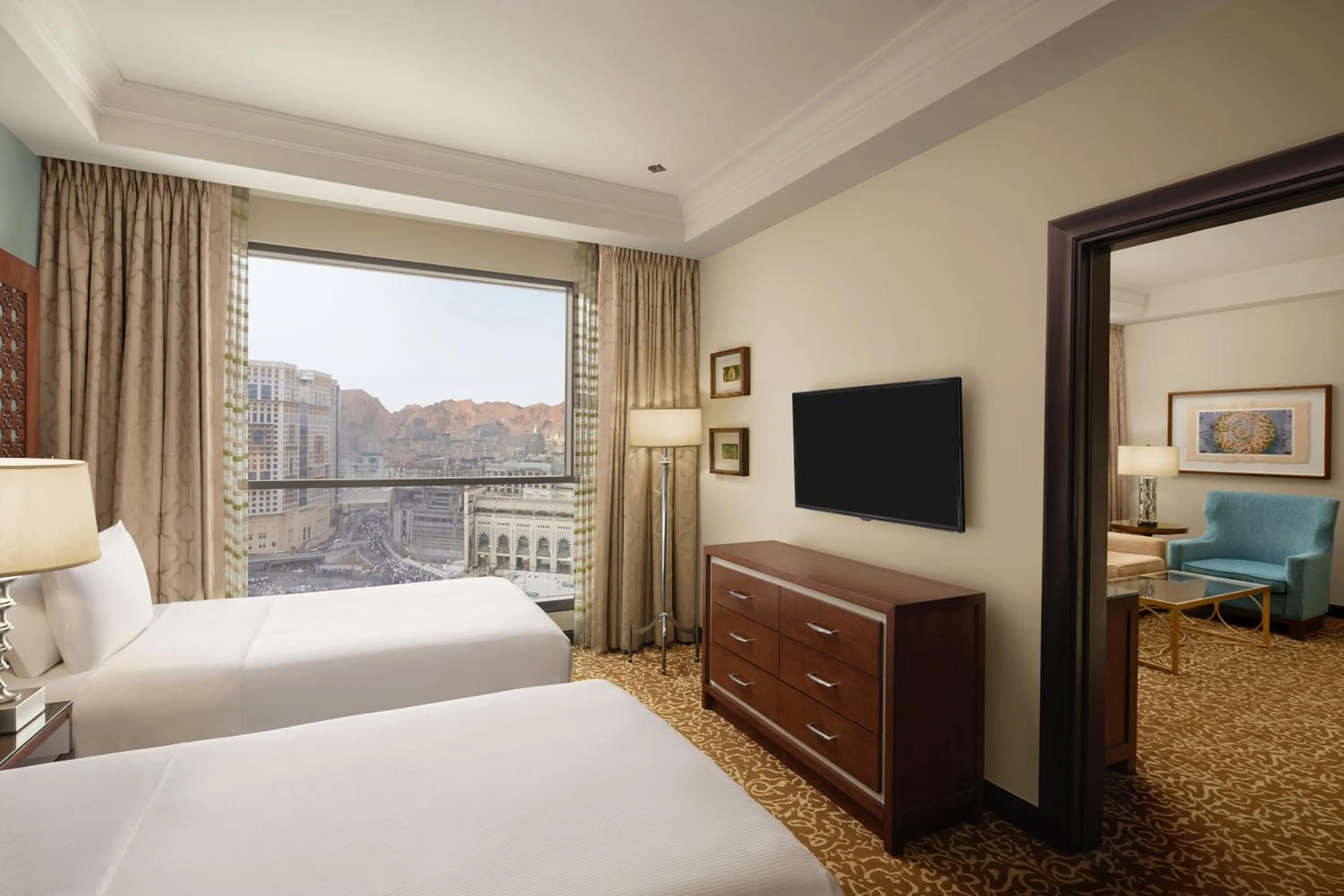 Bed in Hilton Suites Jabal Omar Makkah
