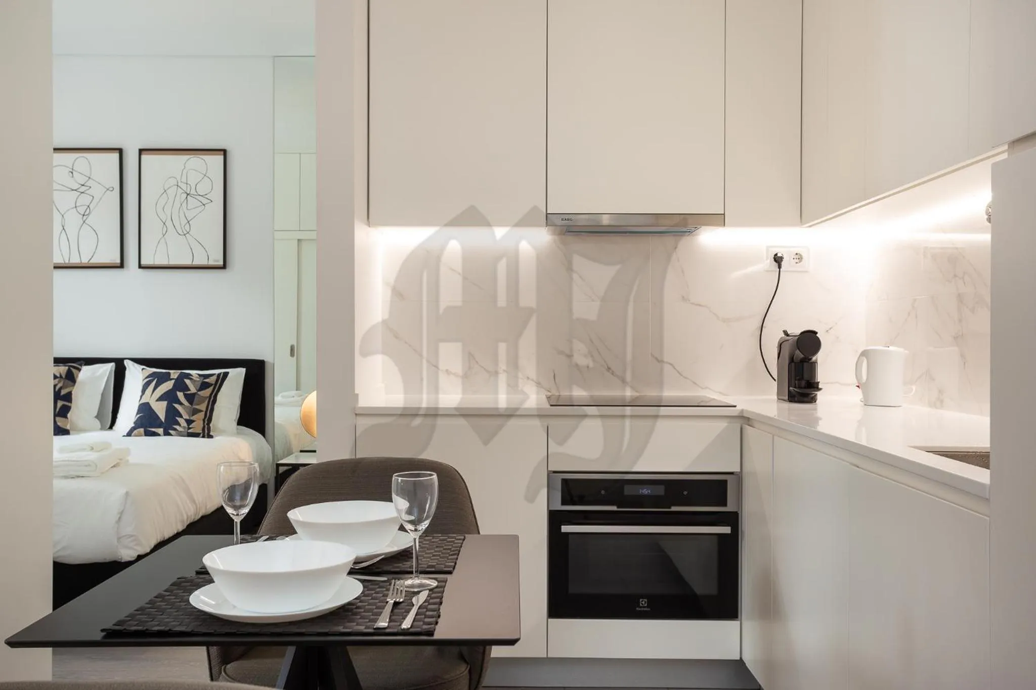 Kitchen or kitchenette in Morgan-Jupiter Apartments