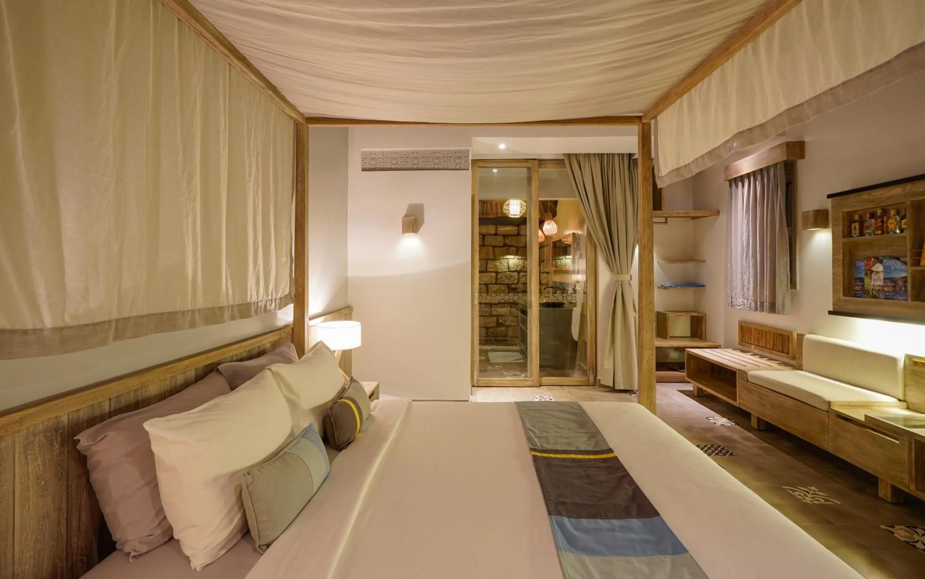 Bathroom, Bed in Sailing Club Resort Mui Ne