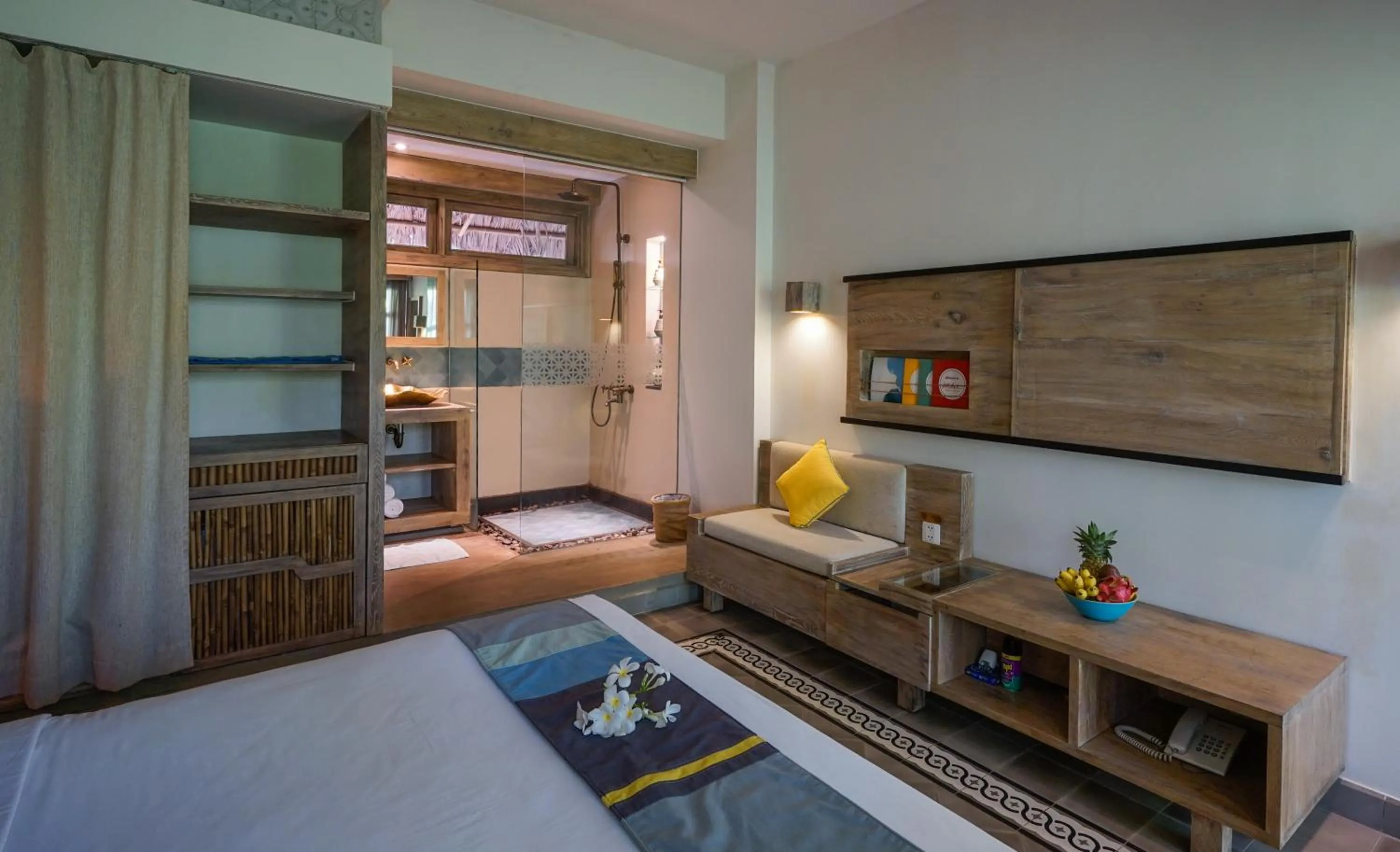 Bathroom, Bed in Sailing Club Resort Mui Ne