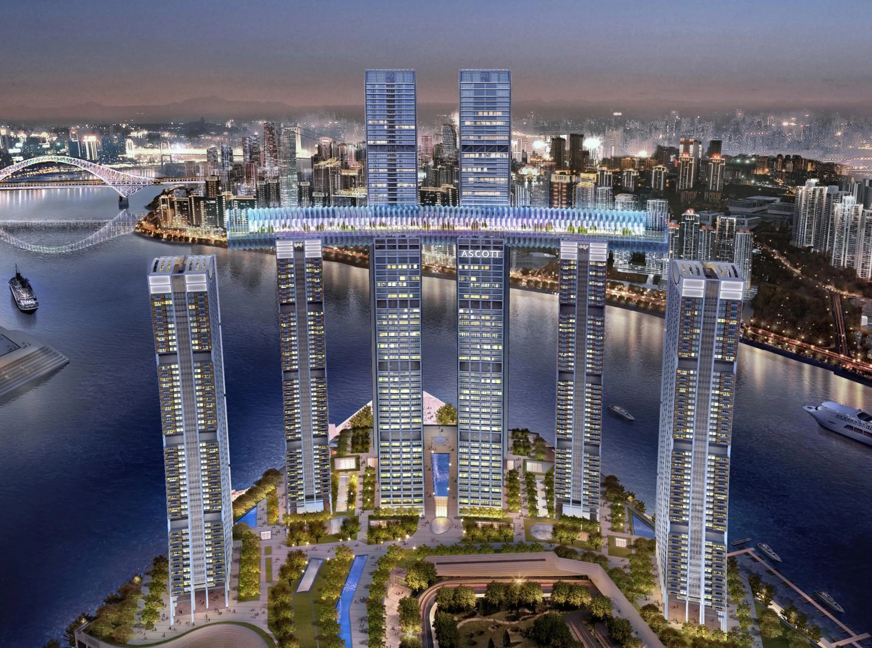 Property building in Ascott Raffles City Chongqing