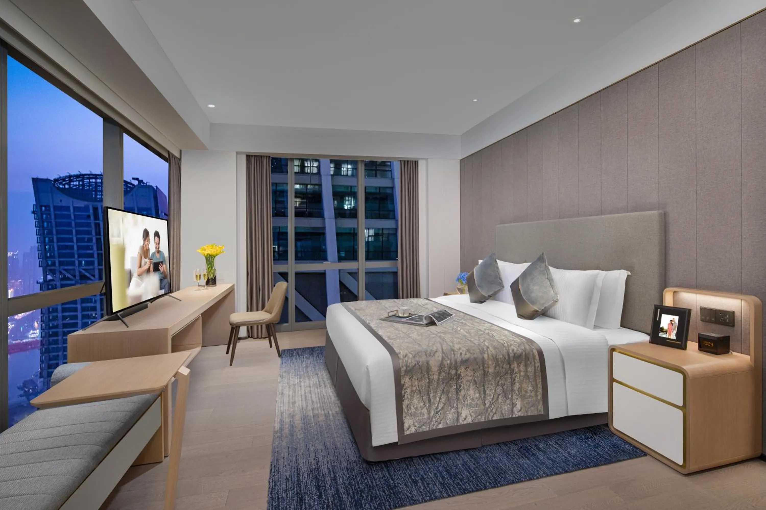 Bedroom, Bed in Ascott Raffles City Chongqing