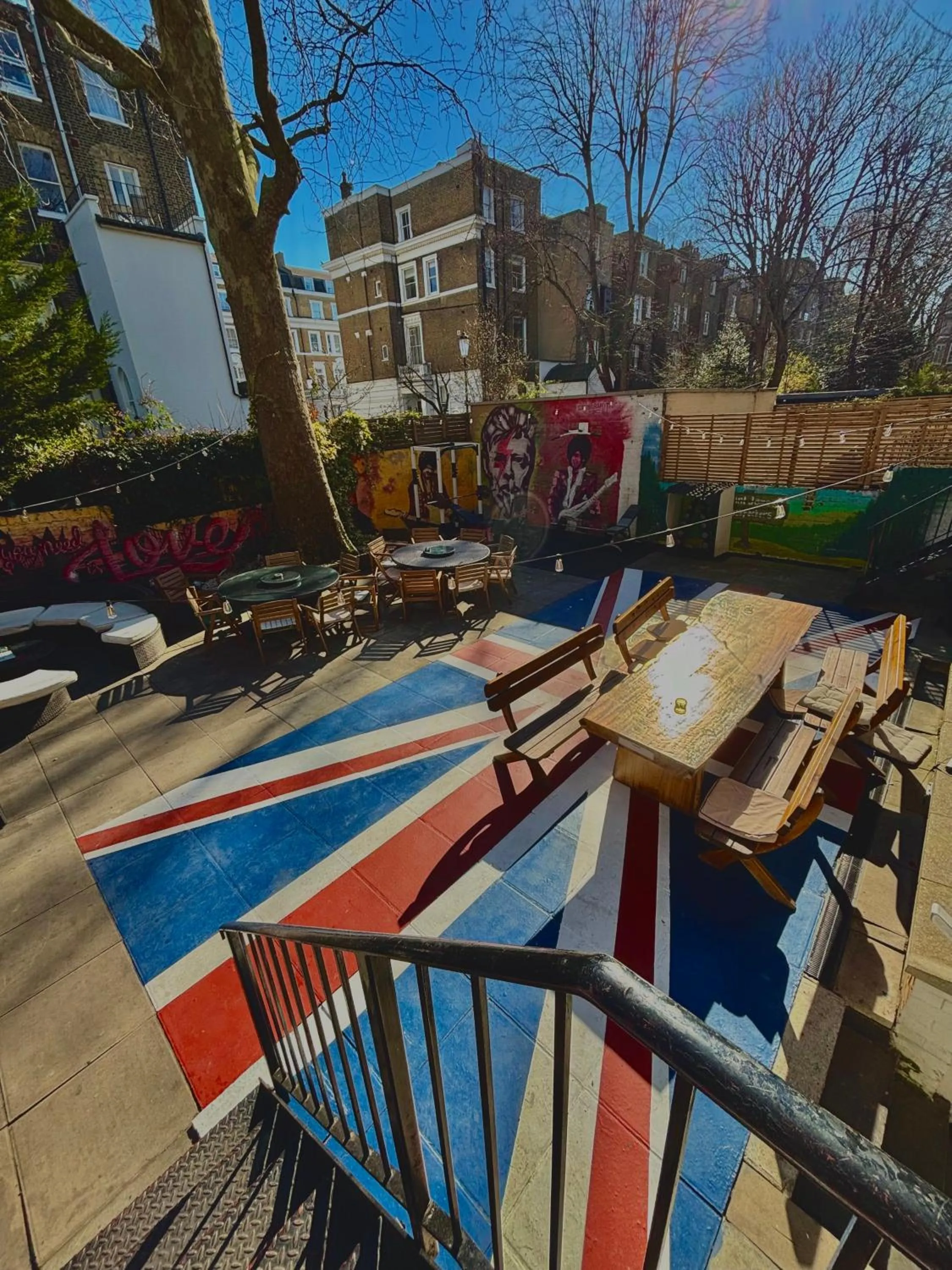 Garden view in Saint James Backpackers