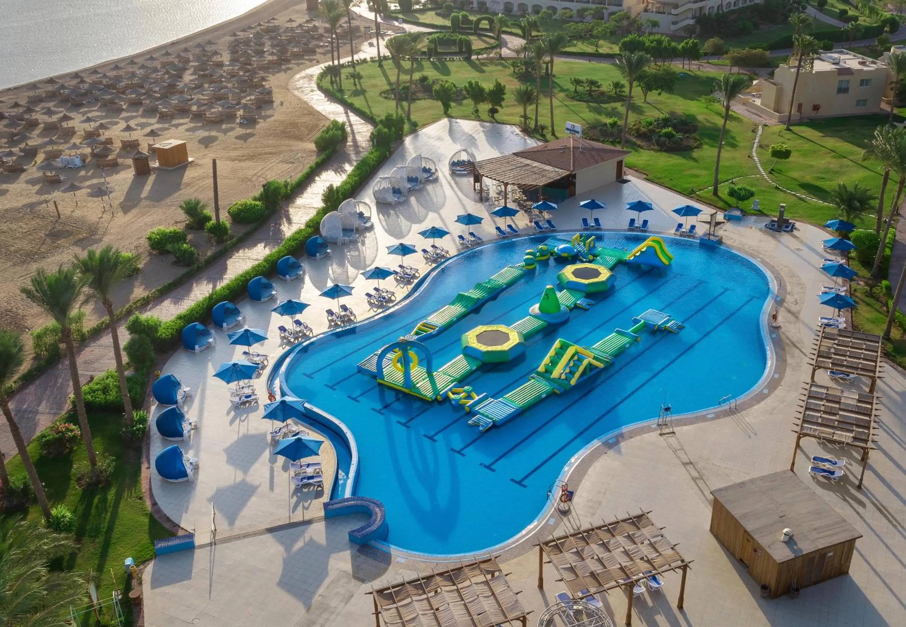 Aqua park in Cleopatra Luxury Resort Makadi Bay