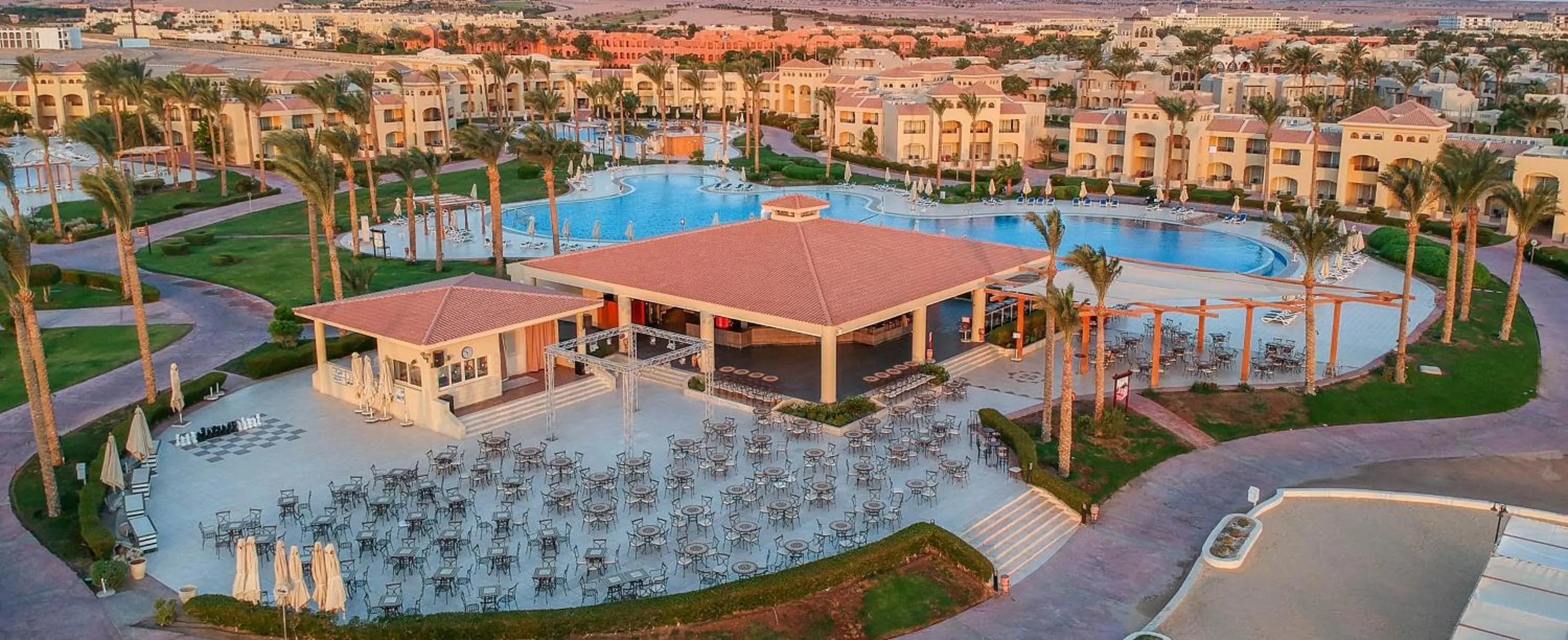 Bird's eye view in Cleopatra Luxury Resort Makadi Bay