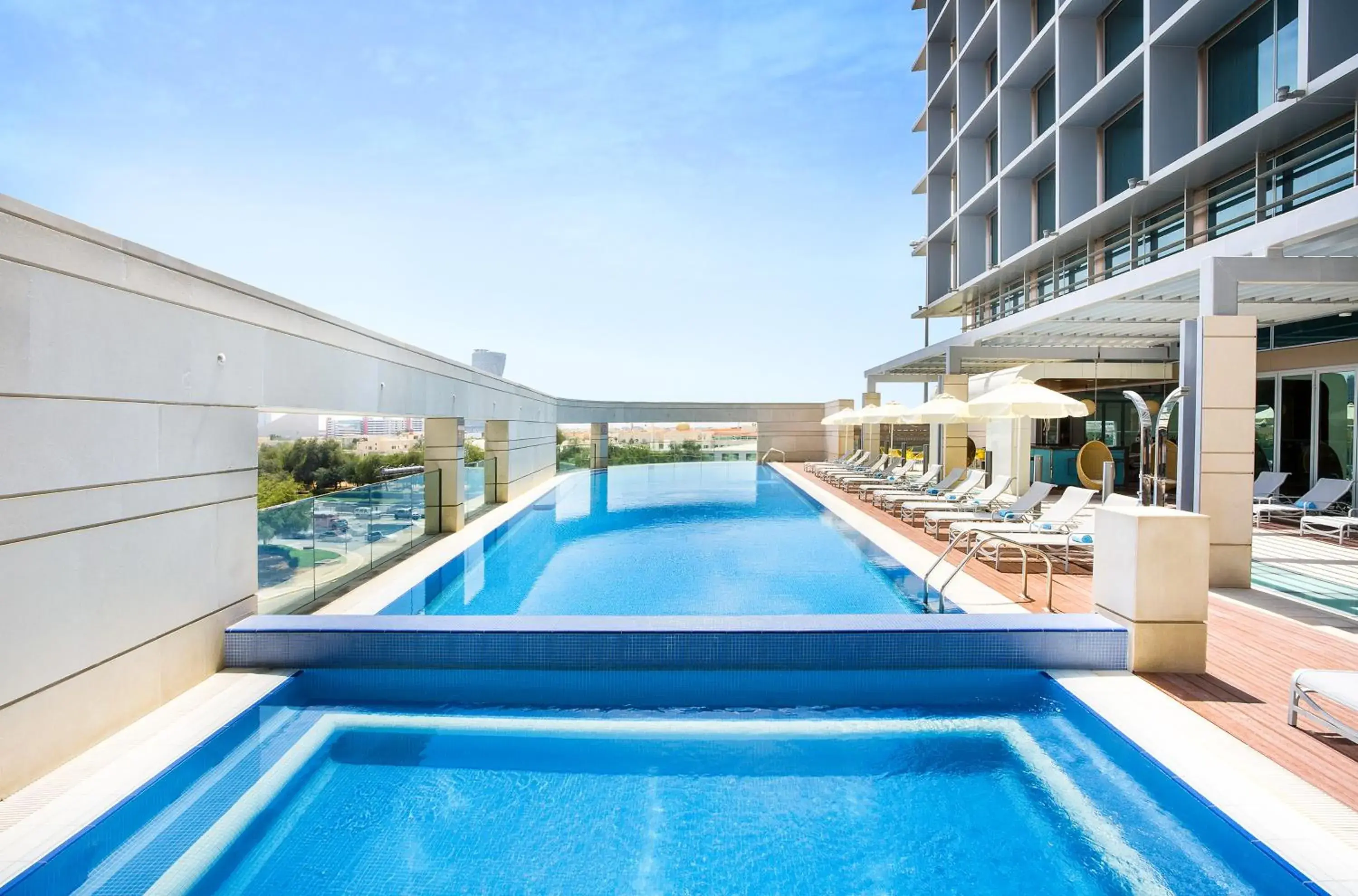 Swimming pool in Adagio Abu Dhabi Al Bustan Swimming pool in Adagio Abu Dhabi Al Bustan