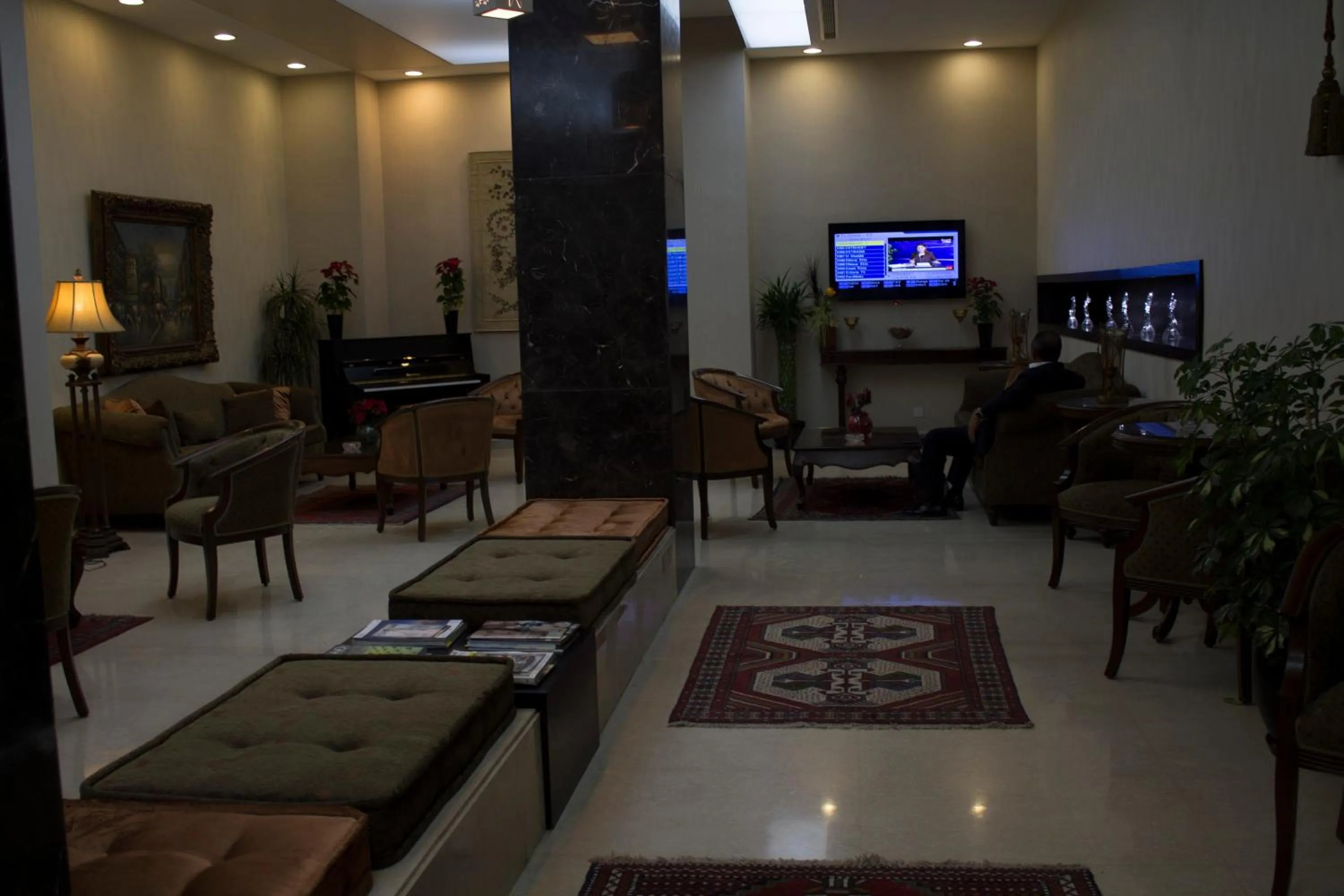 Communal lounge/ TV room in Fiori Hotel