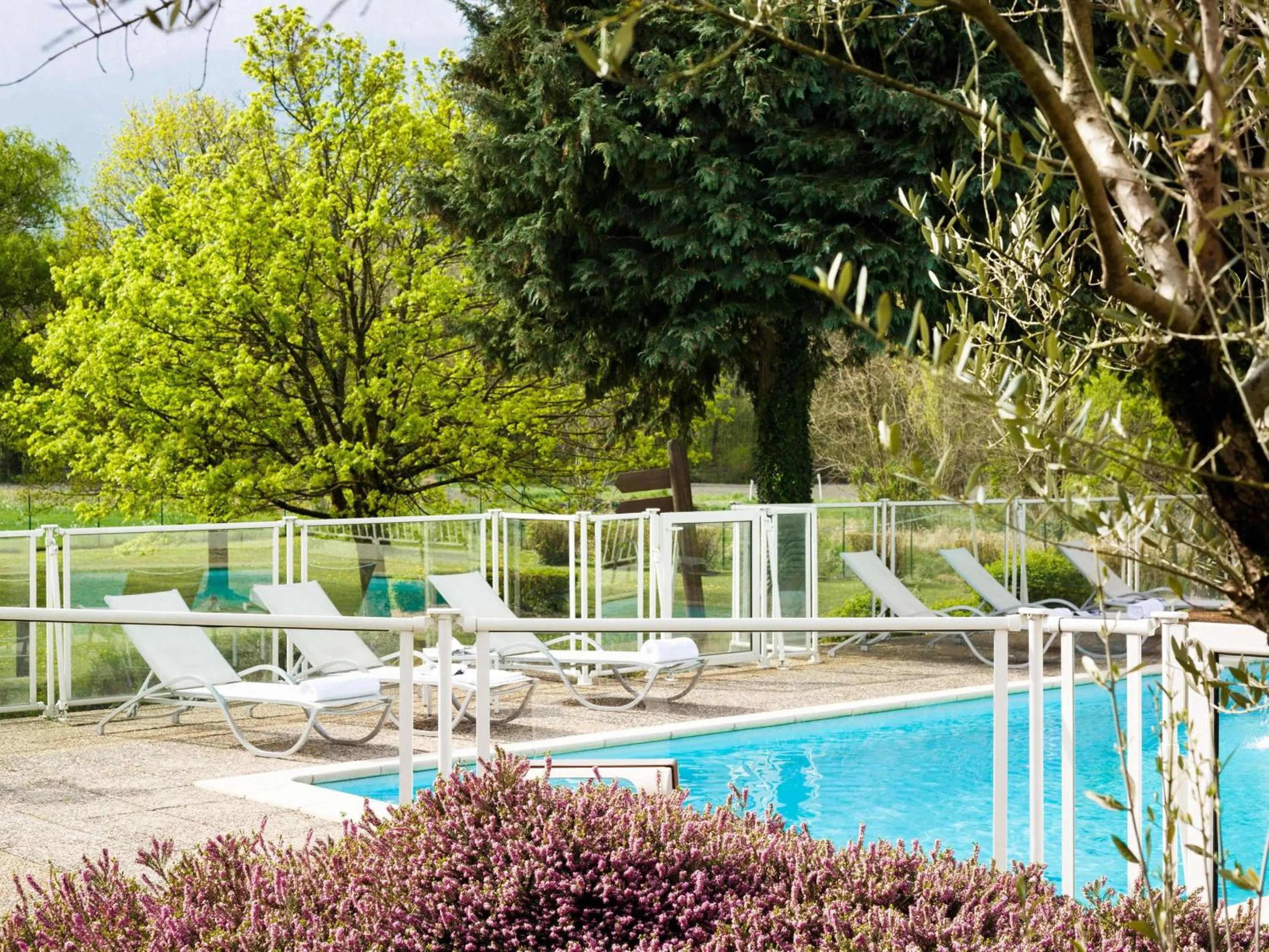 Pool view in Novotel Grenoble Nord Voreppe