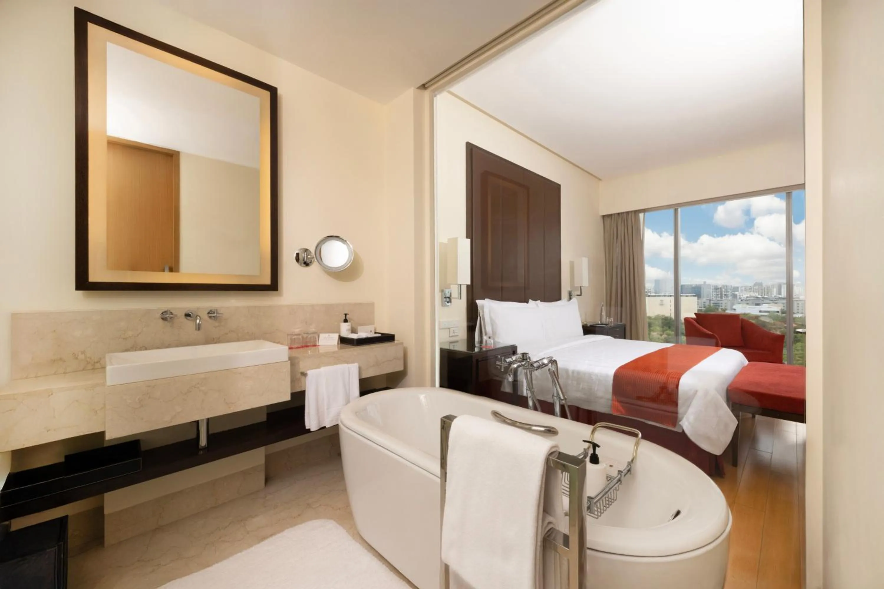 Bed in Trident Hyderabad