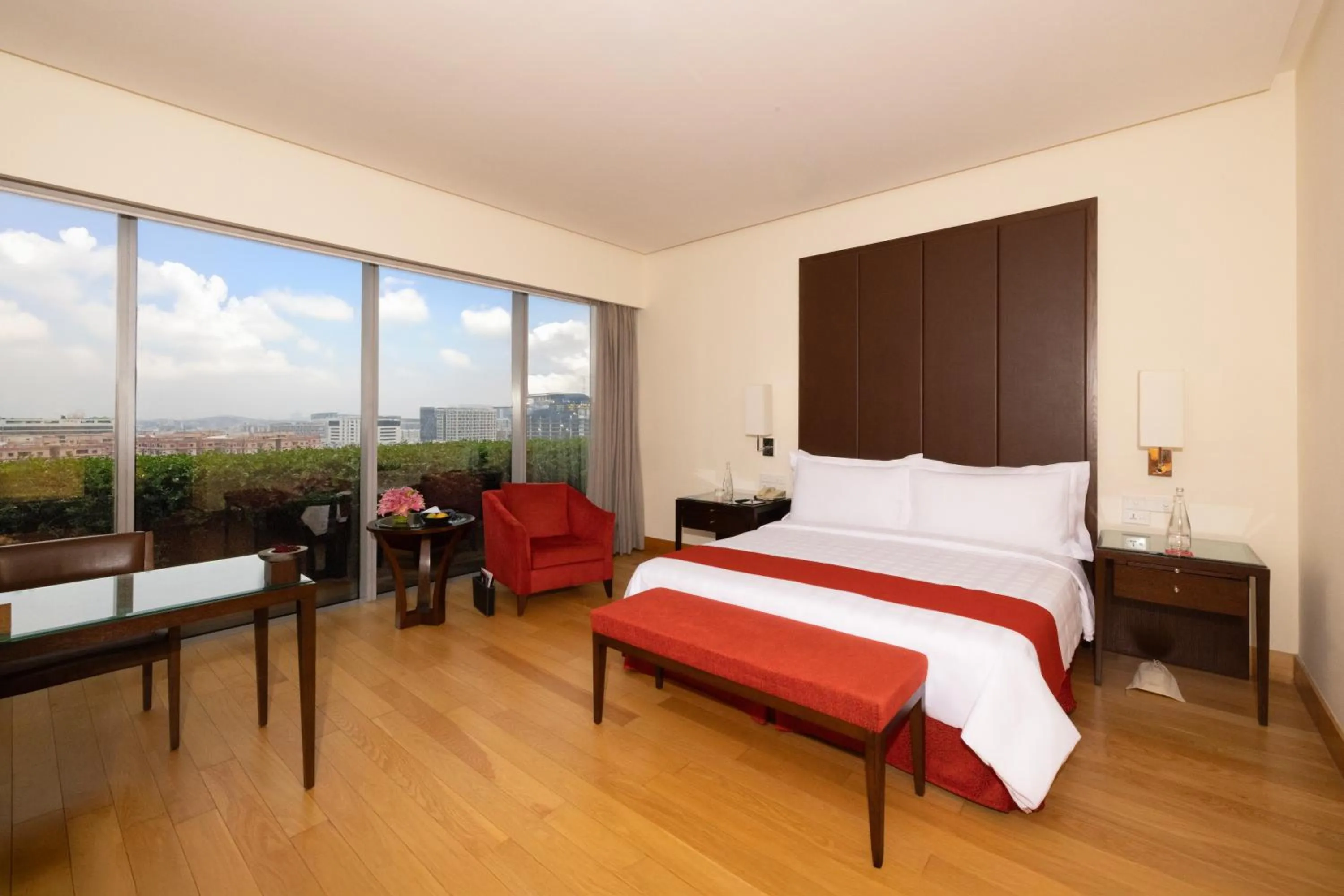 View (from property/room), Bed in Trident Hyderabad