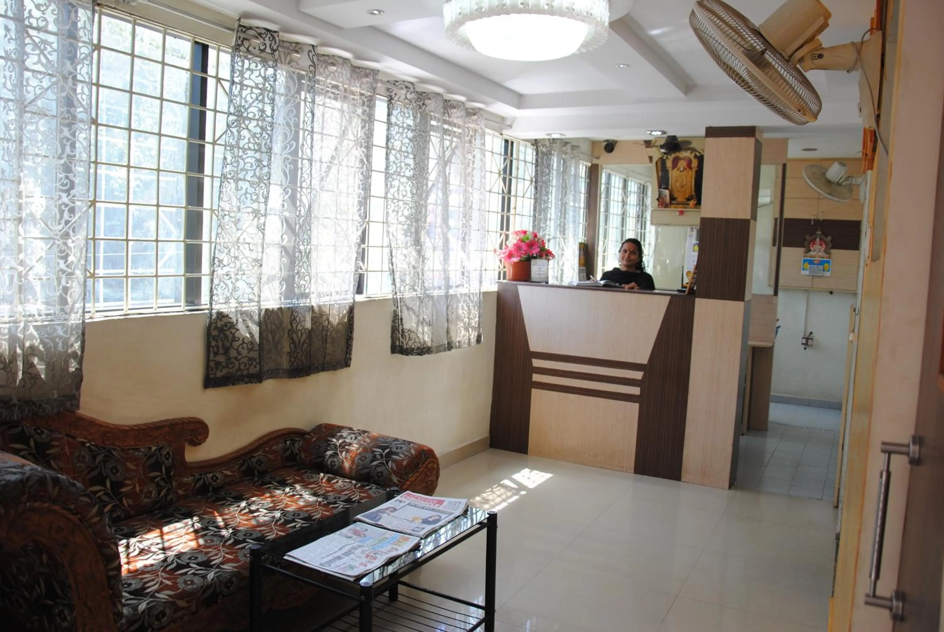 Lobby or reception in Just Guest House, Chennai Airport
