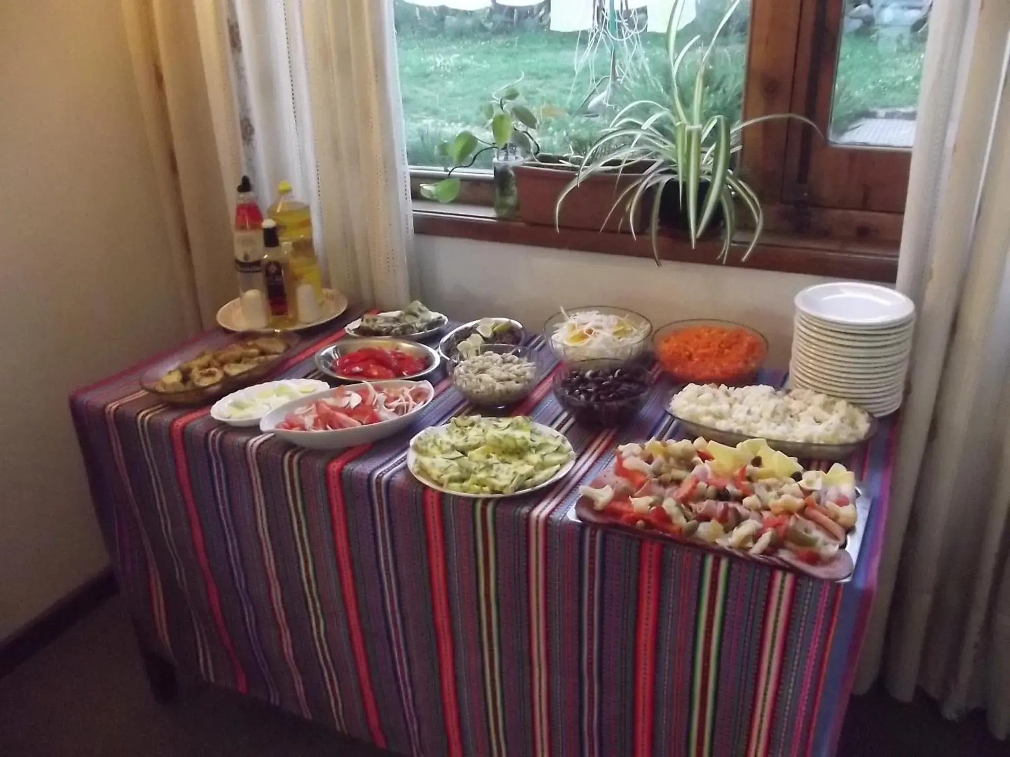 Buffet breakfast in Hosteria Las Amapolas Buffet breakfast in Hosteria Las Amapolas