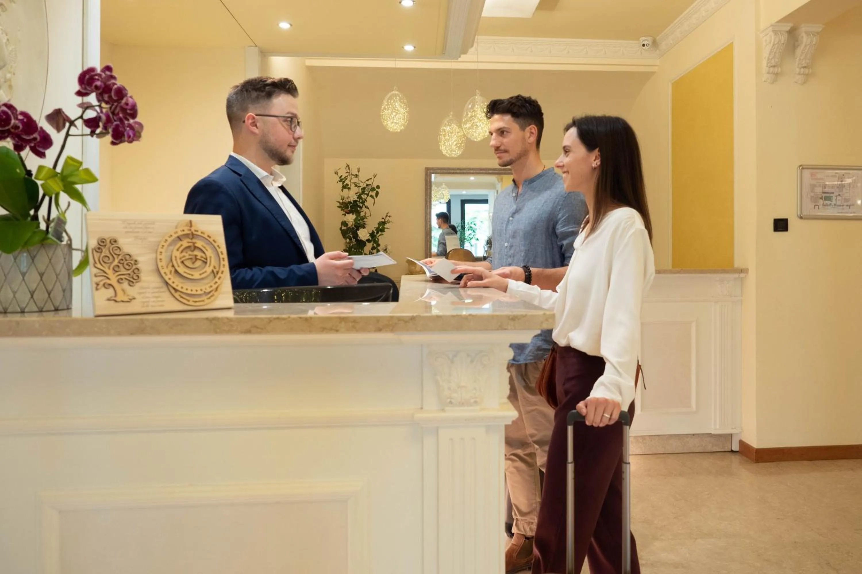 Lobby or reception in Hotel Terme Belsoggiorno