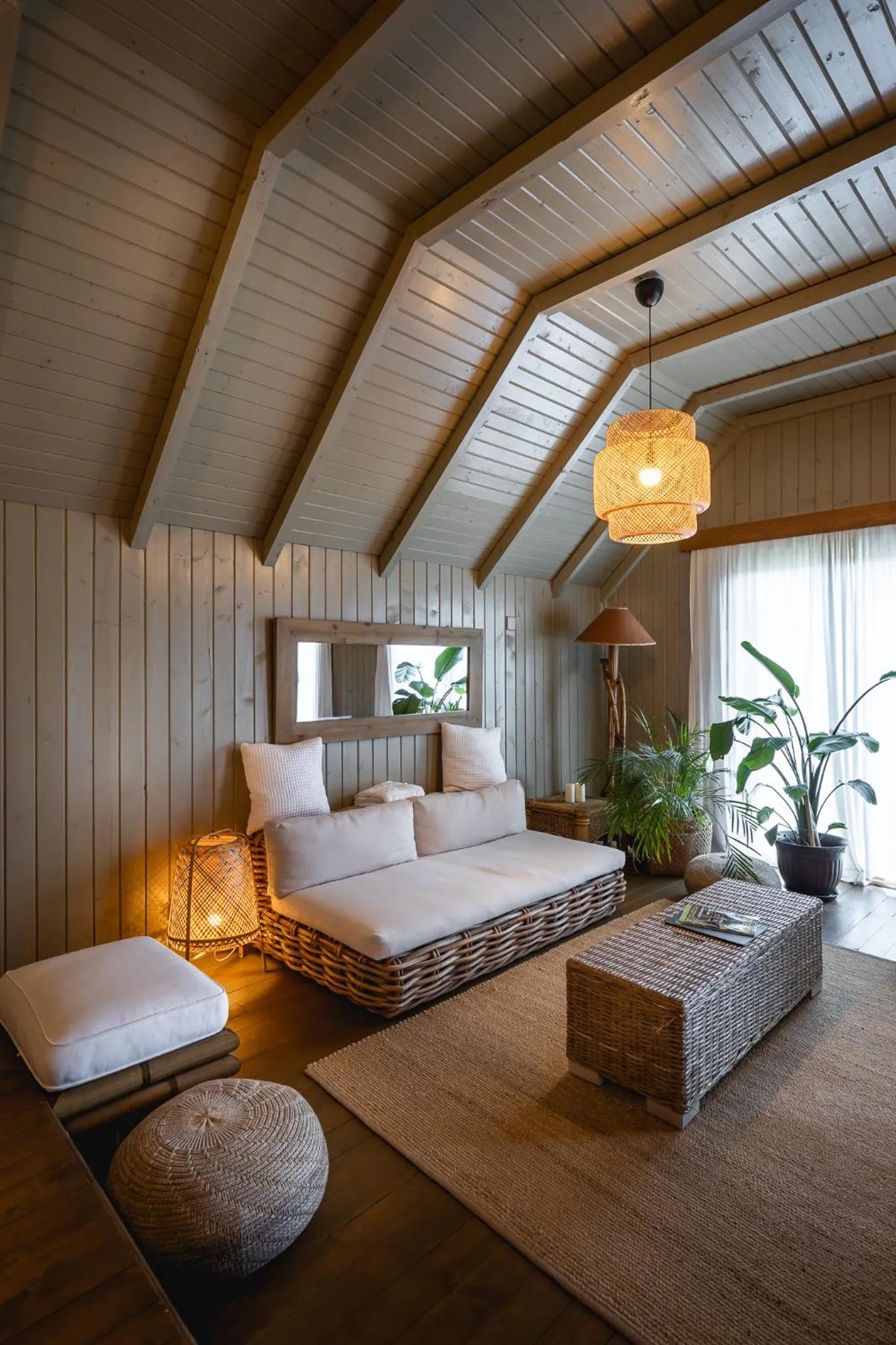 Seating area, Bed in Green Village Resort